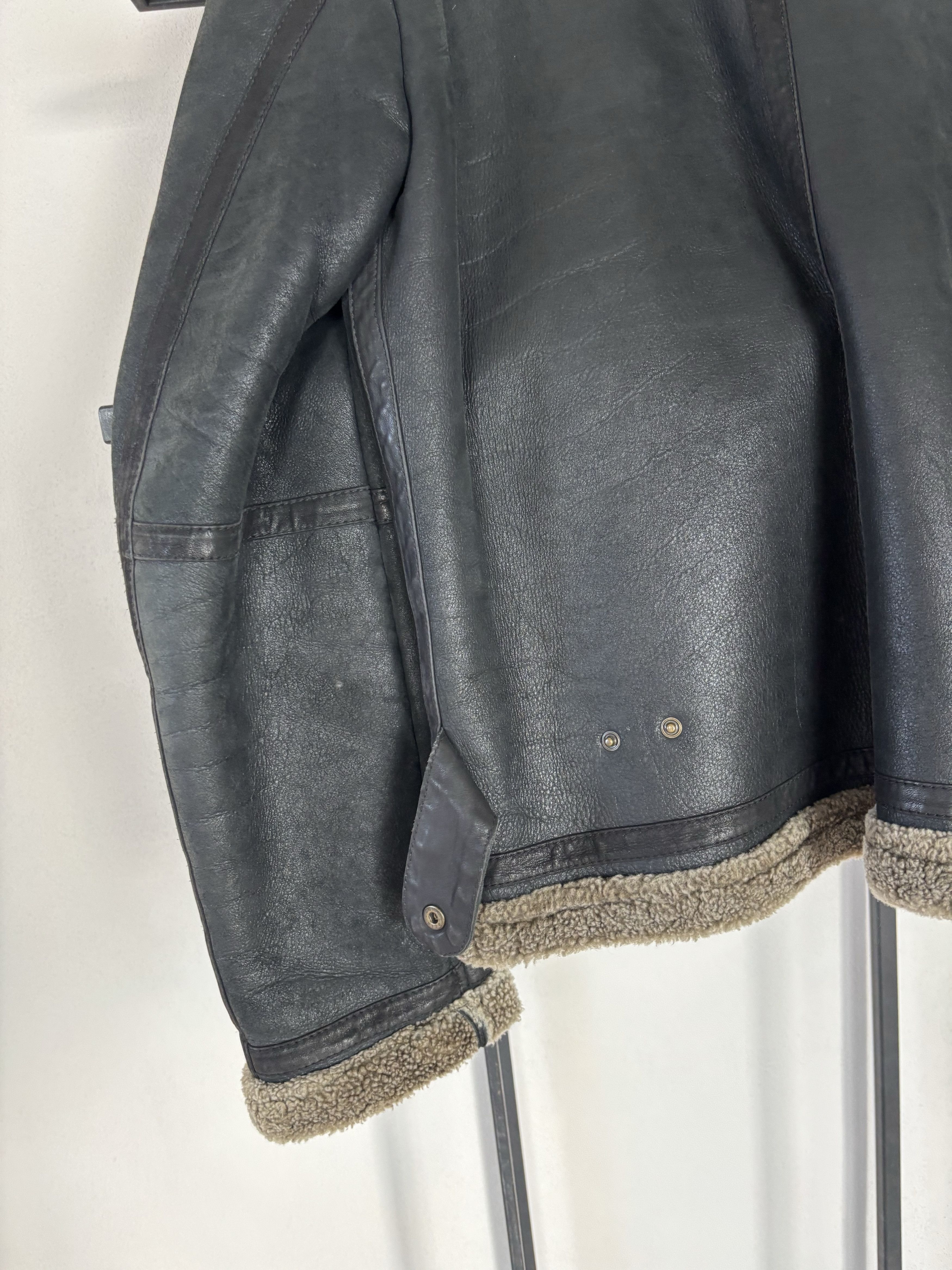 Dolce & Gabbana Vtg Sheepskin Shearling 1990s Dolce&Gabbana Leather Jacket Size US L / EU 52-54 / 3 - 12 Thumbnail