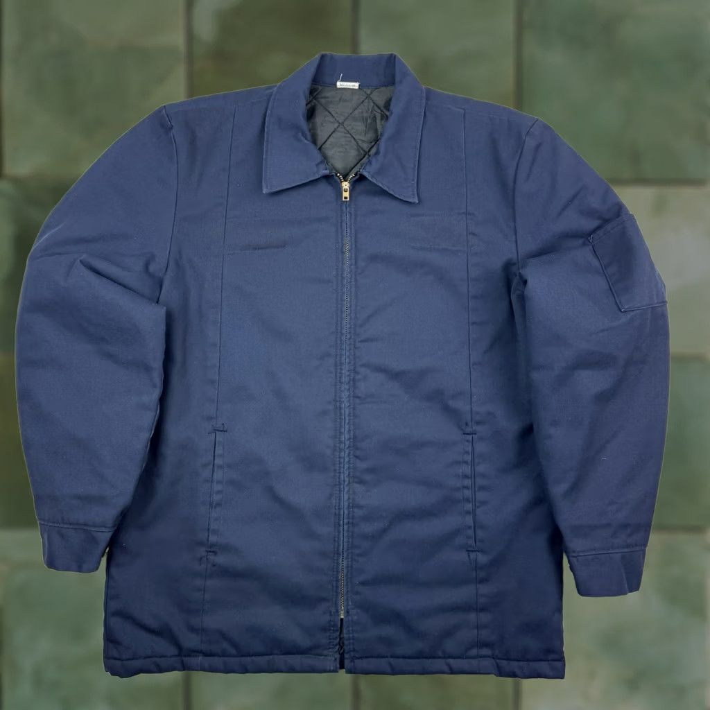 Red Kap VINTAGE Red Kap Jacket Mens M Full Zip Pocket Cotton Blend Blue 1970s Workwear Quilted Size US M / EU 48-50 / 2 - 1 Thumbnail