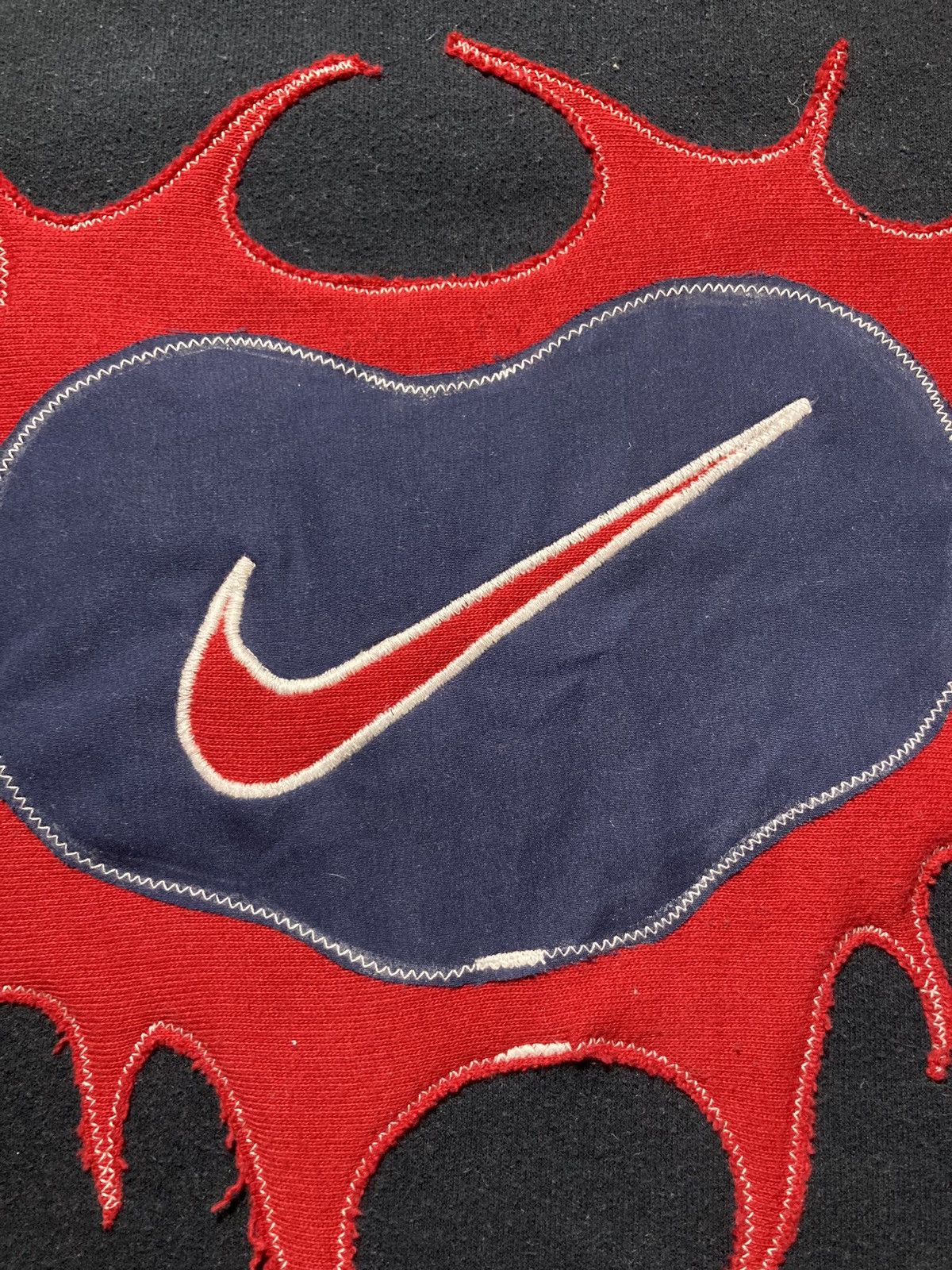 Nike × Vintage ⛩️Nike Custom Hoodie Rare Y2K Punk Rock Cross Red Sox biglogo Size US M / EU 48-50 / 2 - 5 Thumbnail