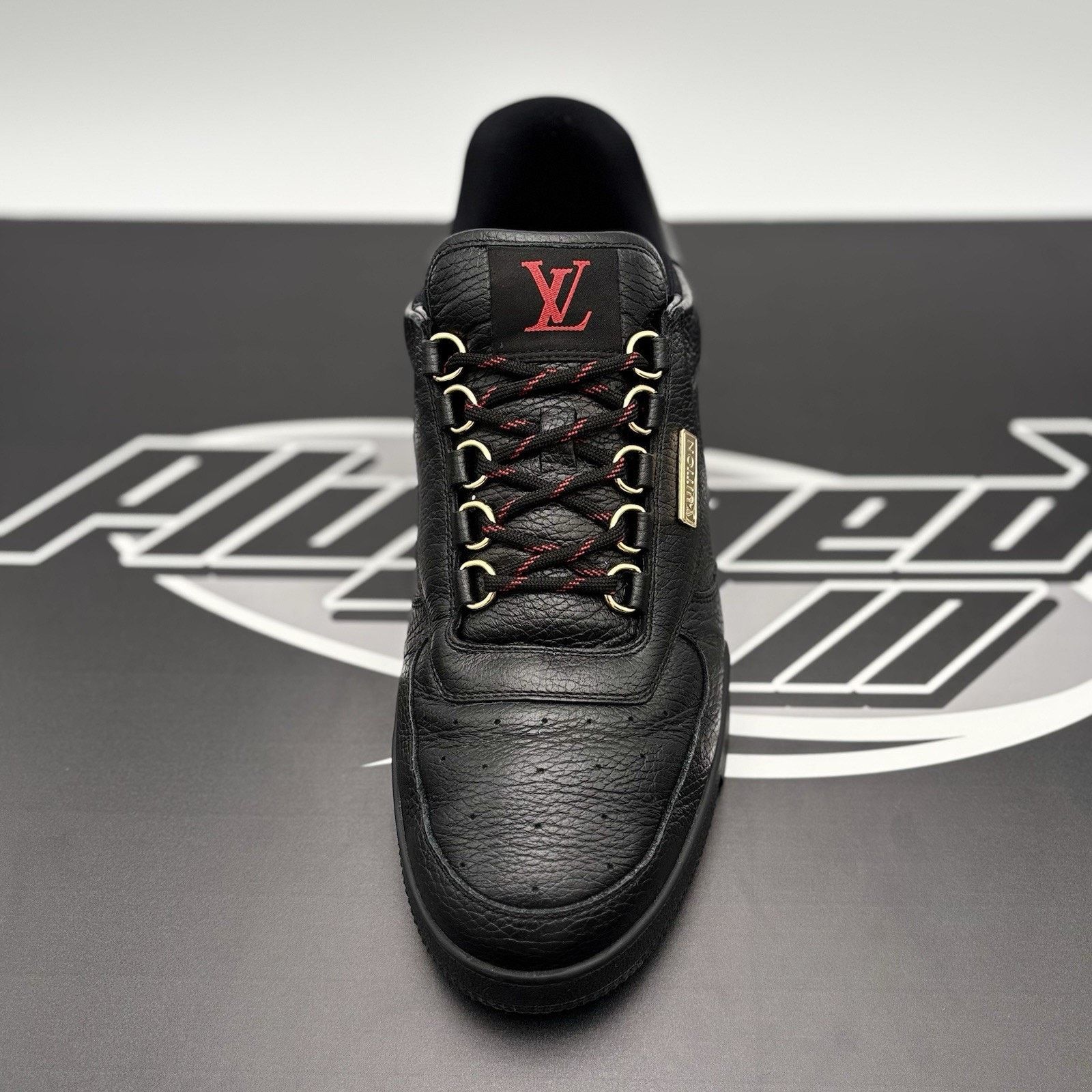 Louis Vuitton Louis Vuitton Hardware Calfskin Trainer ‘ Black, Gold ‘ Size US 10.5 / EU 43-44 - 14 Thumbnail