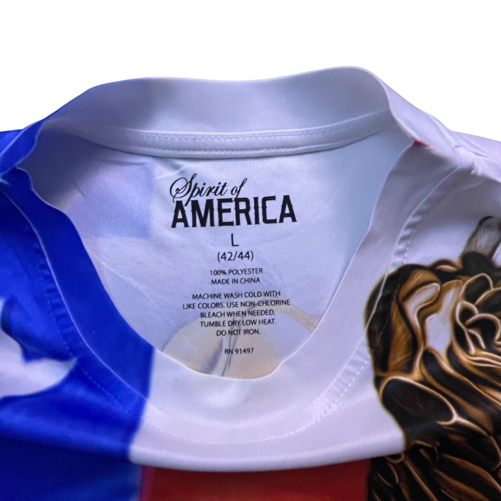 Unknown London Spirit Of America T Shirt Mens Large Bald Eagle AOP USA Size US XL / EU 56 / 4 - 3 Thumbnail