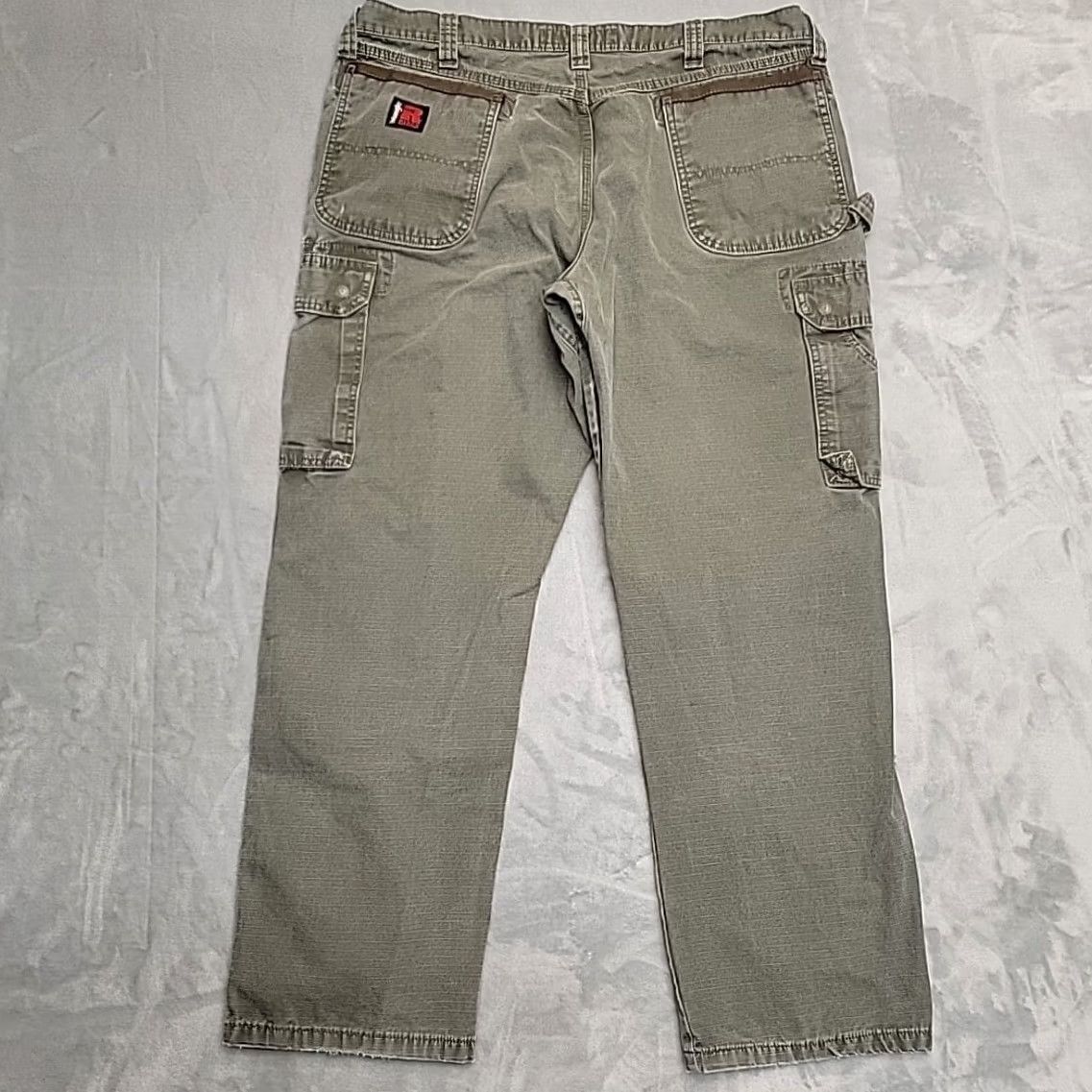 Wrangler Wrangler RIGGS Workwear Cargo Pants Mens 38x30 Green Double Knee Carpenter Workwear Size US 38 / EU 54 - 6 Thumbnail