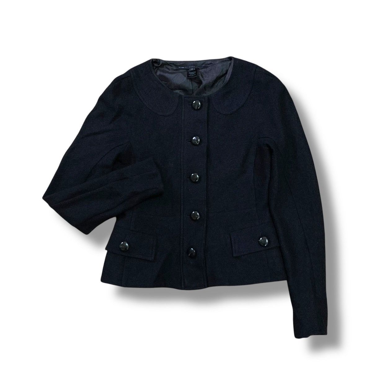 Marc Jacobs MARC by MARC JACOBS BUTTON UP WOOL CROP JACKET Size XS / US 0-2 / IT 36-38 - 2 Thumbnail