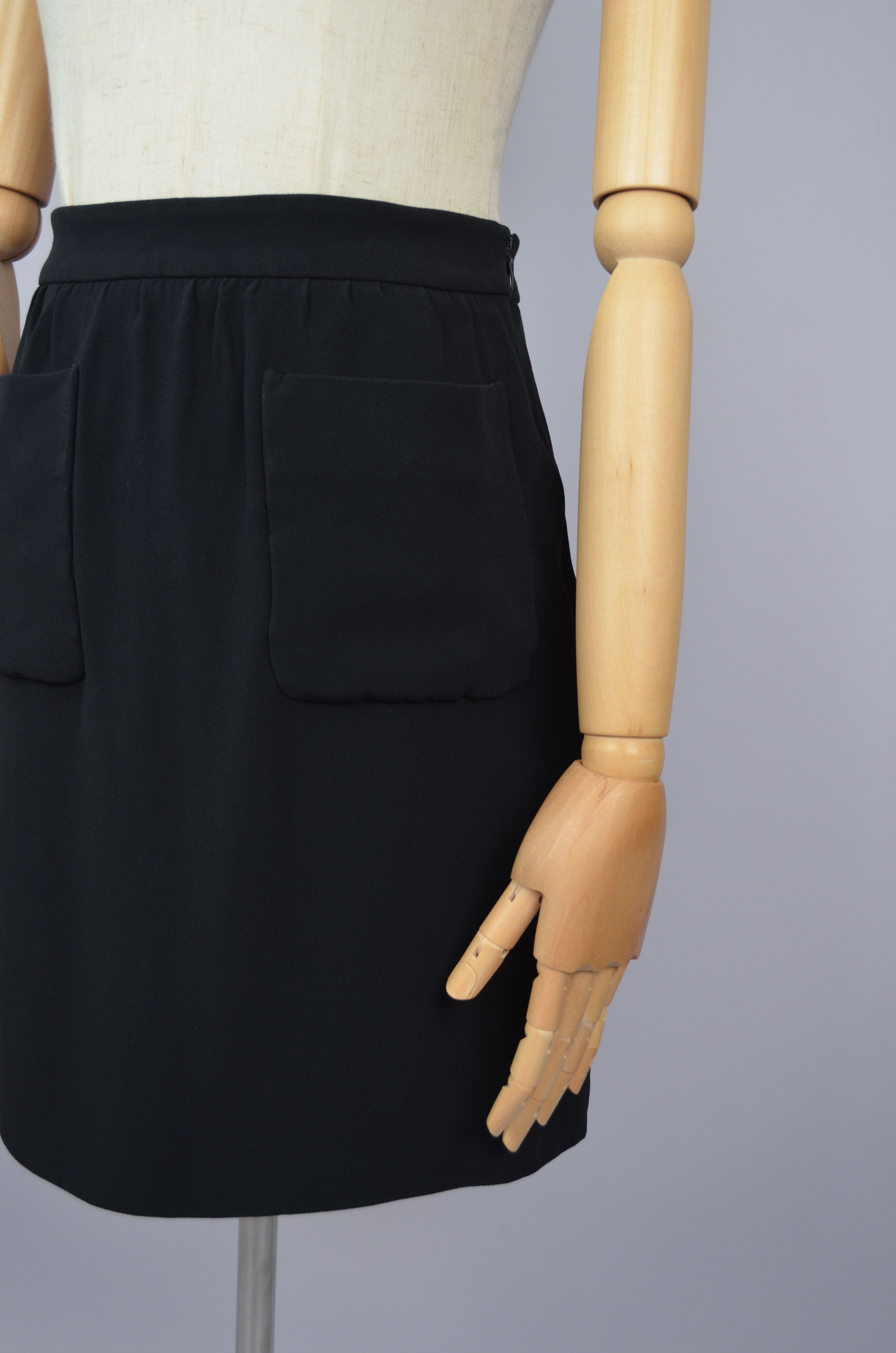 Miu Miu × Prada Miu Miu Prada Dark Navy Skirt Acetate Viscose Size IT40 Size 30" / US 8 / IT 44 - 3 Thumbnail