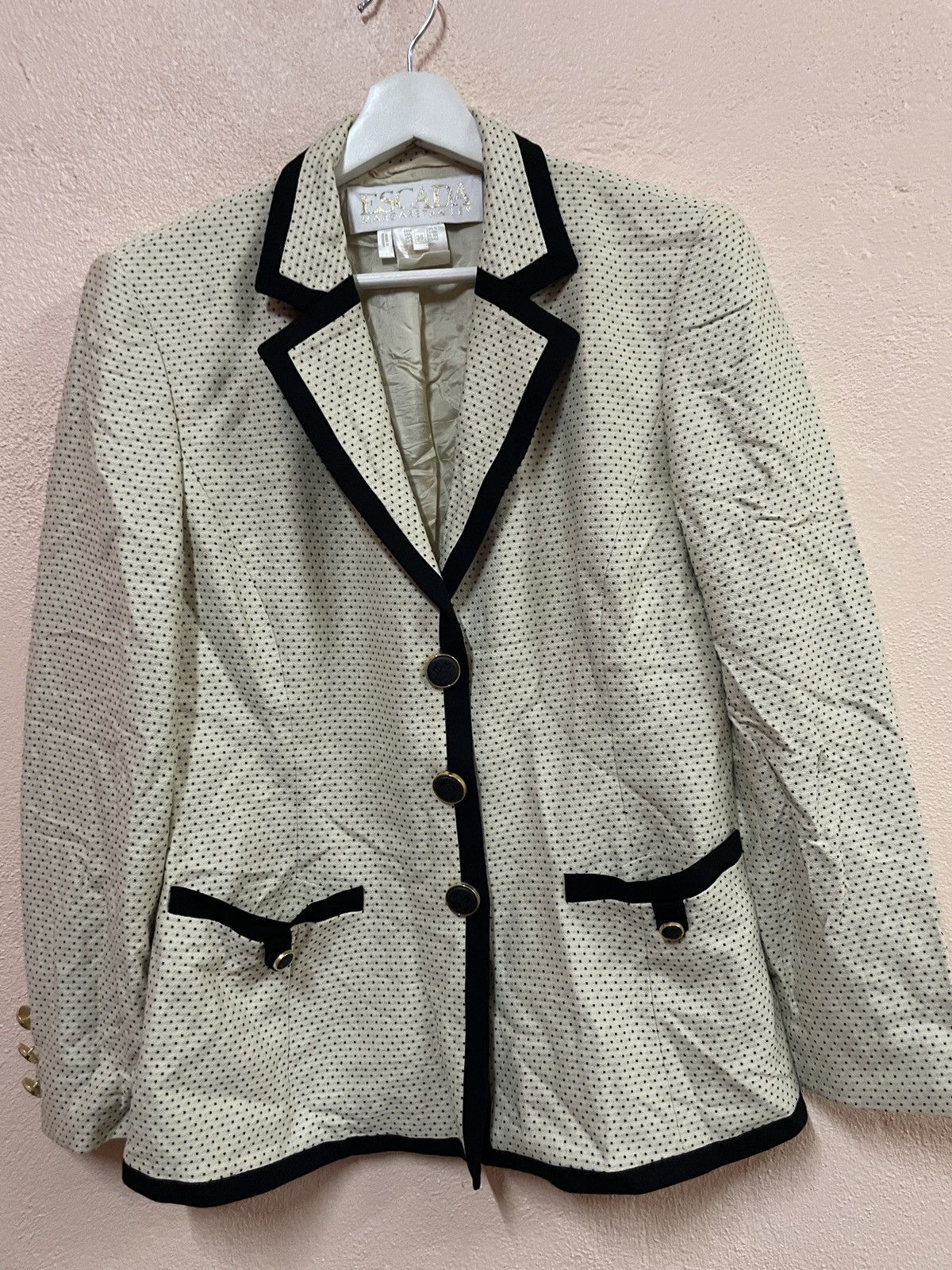 Escada Vintage Escada Margaretha Ley blazer size 38 polka dot Size XS / US 0-2 / IT 36-38 - 2 Thumbnail