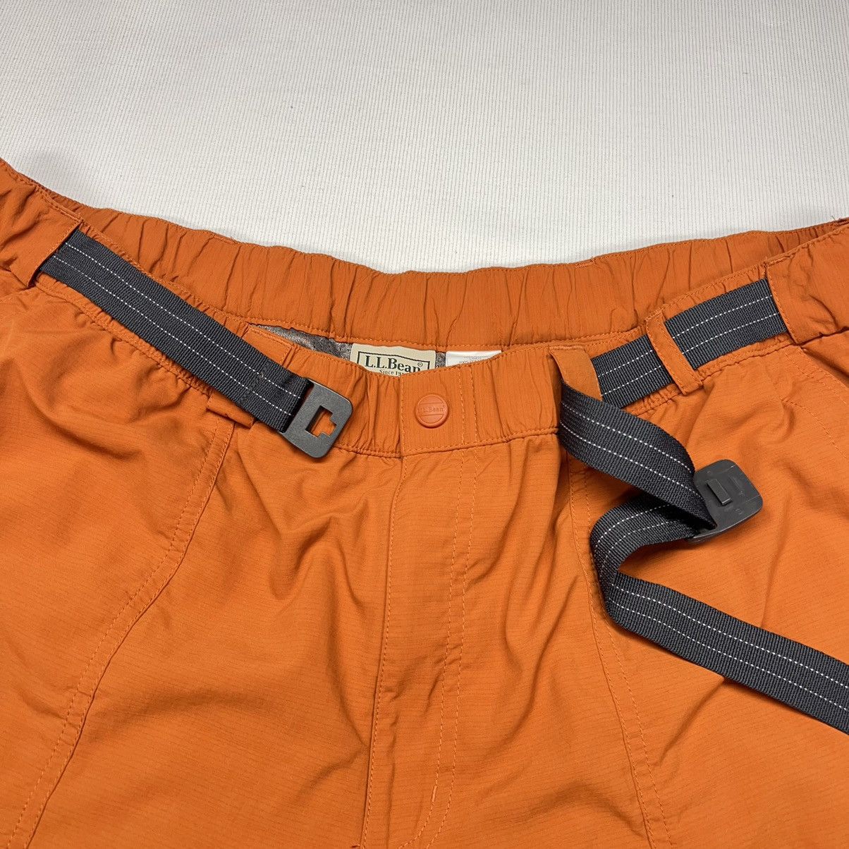 L.L. Bean × Vintage LL Bean Shorts Regular Orange Nylon Lined Belted Pockets Size US 36 / EU 52 - 8 Thumbnail