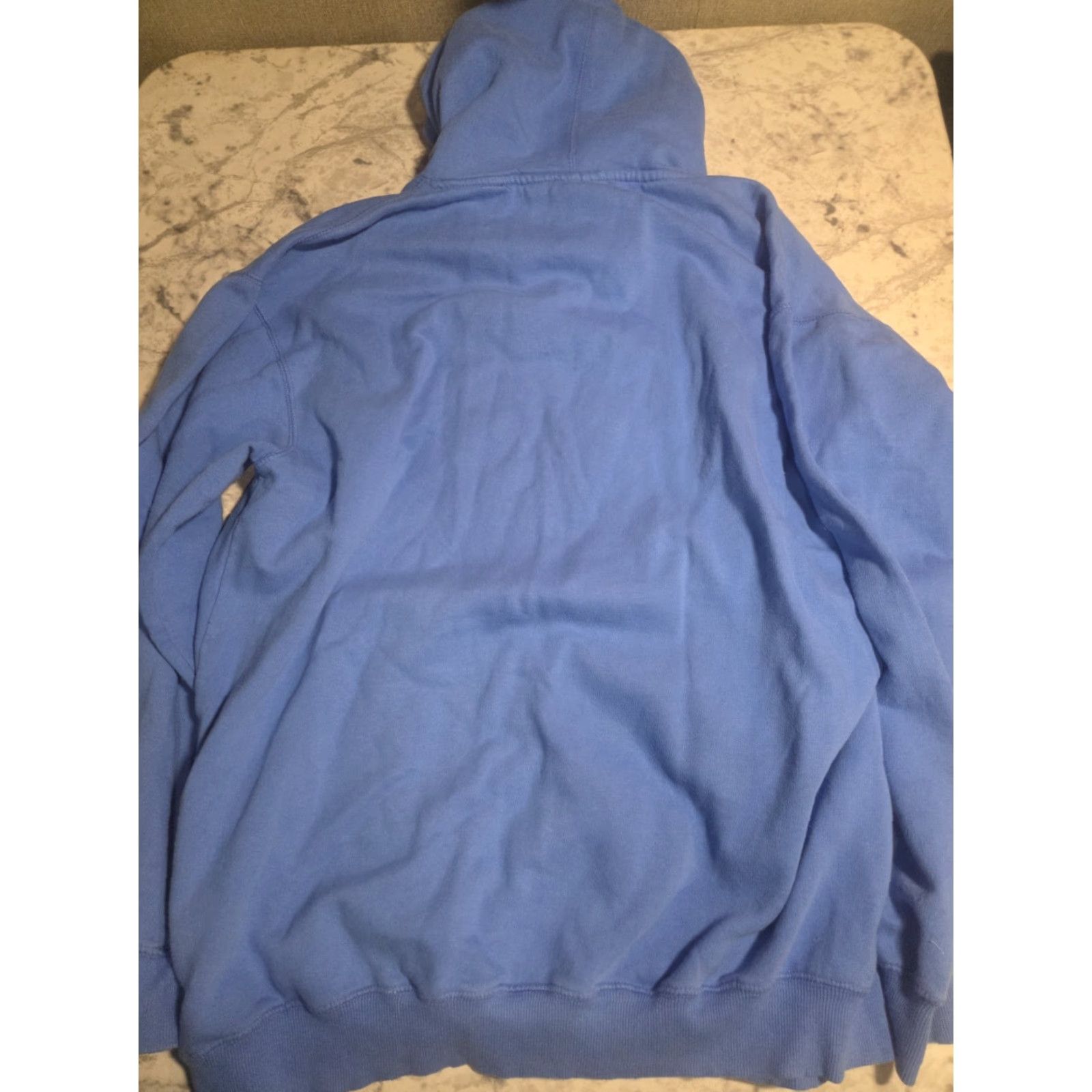 Vintage Fanatics Detroit Lions Hoodie 2XL Mens Blue Pullover NFL Distressed Pockets Hooded Crew Neck Fleece Cotton Blend Graphic Print Sports Football Size US XXL / EU 58 / 5 - 4 Thumbnail