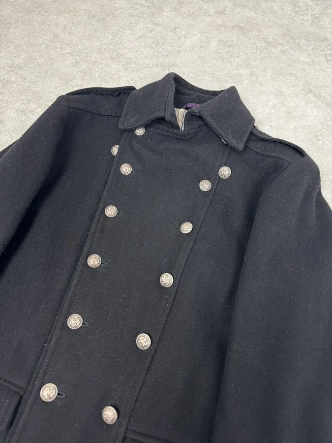 Vintage 2000s Vintage Black Wool Officer Buttoned Coat Size US M / EU 48-50 / 2 - 6 Thumbnail