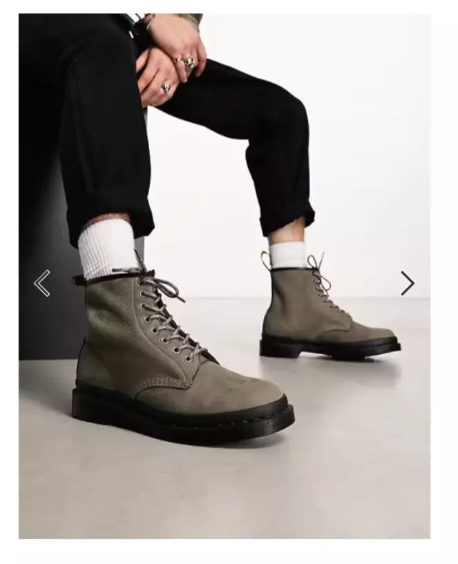 Dr. Martens US M 7 ~DR. MARTENS 1460 PASCAL MILLED NUBUCK LEATHER BOOTS Size US 7 / EU 40 - 2 Thumbnail