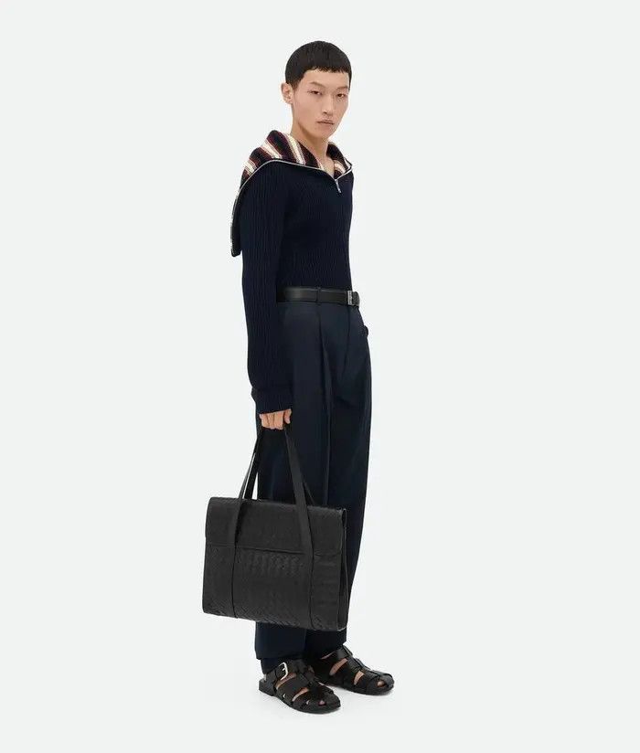 Bottega Veneta o1s1rm0326 Cotton Striped Cardigan in Navy Size US S / EU 44-46 / 1 - 4 Thumbnail