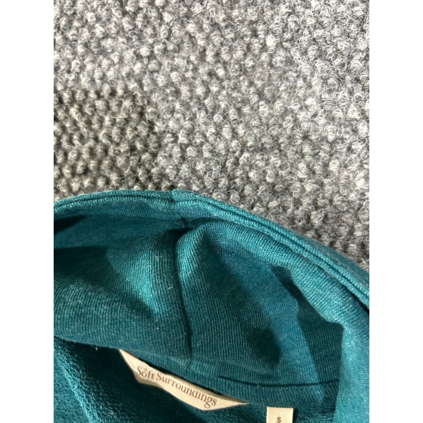 Soft Surroundings Soft Surroundings Blouse Shirt Womens Small Teal Long Sleeve Casual Knit Stretch Pullover Scoop Neck Regular Lightweight Classic Vintage: No Size S / US 4 / IT 40 - 5 Thumbnail