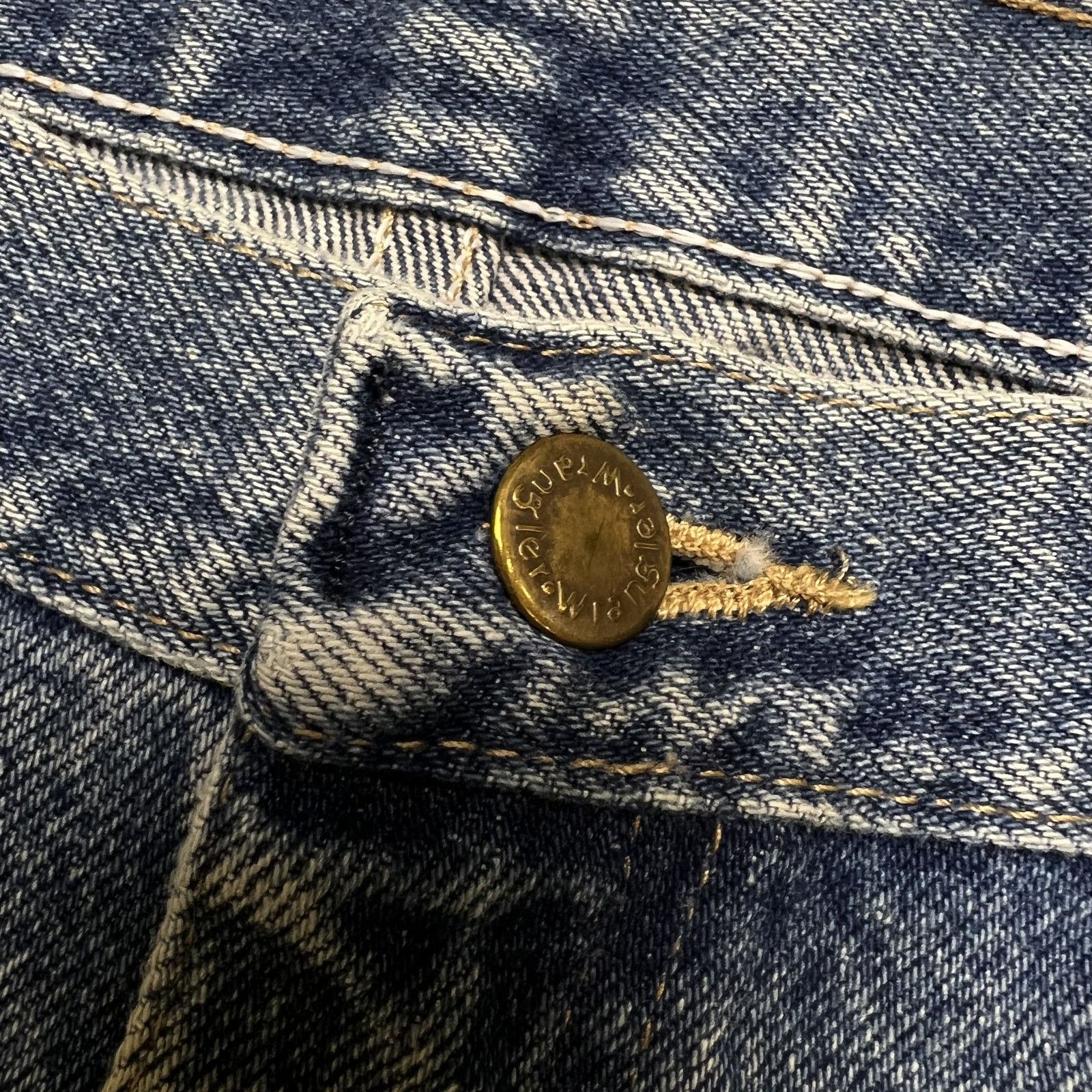 Vintage × Wrangler Wrangler Jeans 36x32 Blue Regular Fit Work Wear Denim Pants Size US 36 / EU 52 - 2 Thumbnail