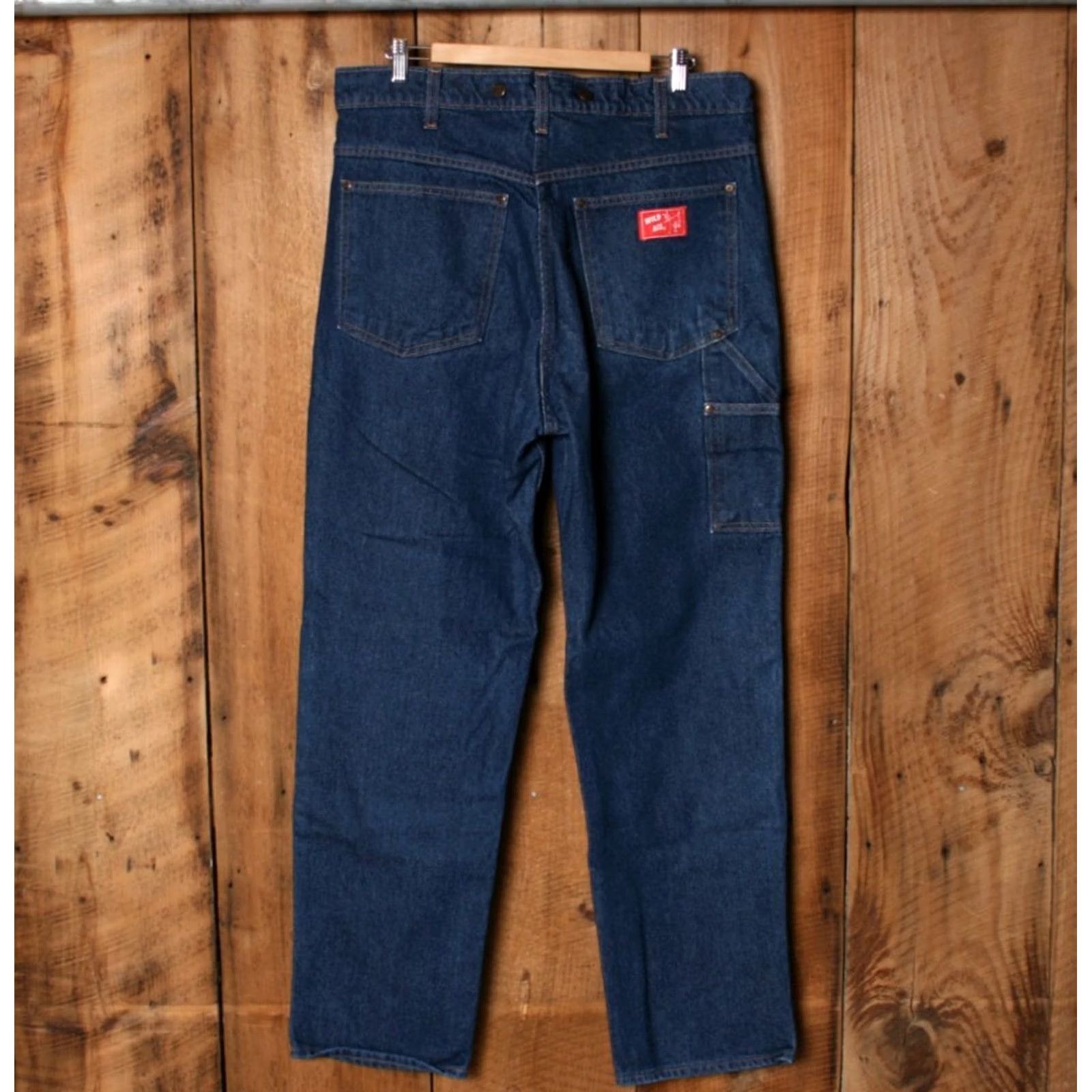 Vintage VINTAGE Wild Ass Jeans Work Denim 37x33 Blue Blue Denim Jeans Men 37 Inseam 33 Vintage Rise 14 Utility Wrangler Style Mens Jeans Size US 37 - 4 Thumbnail