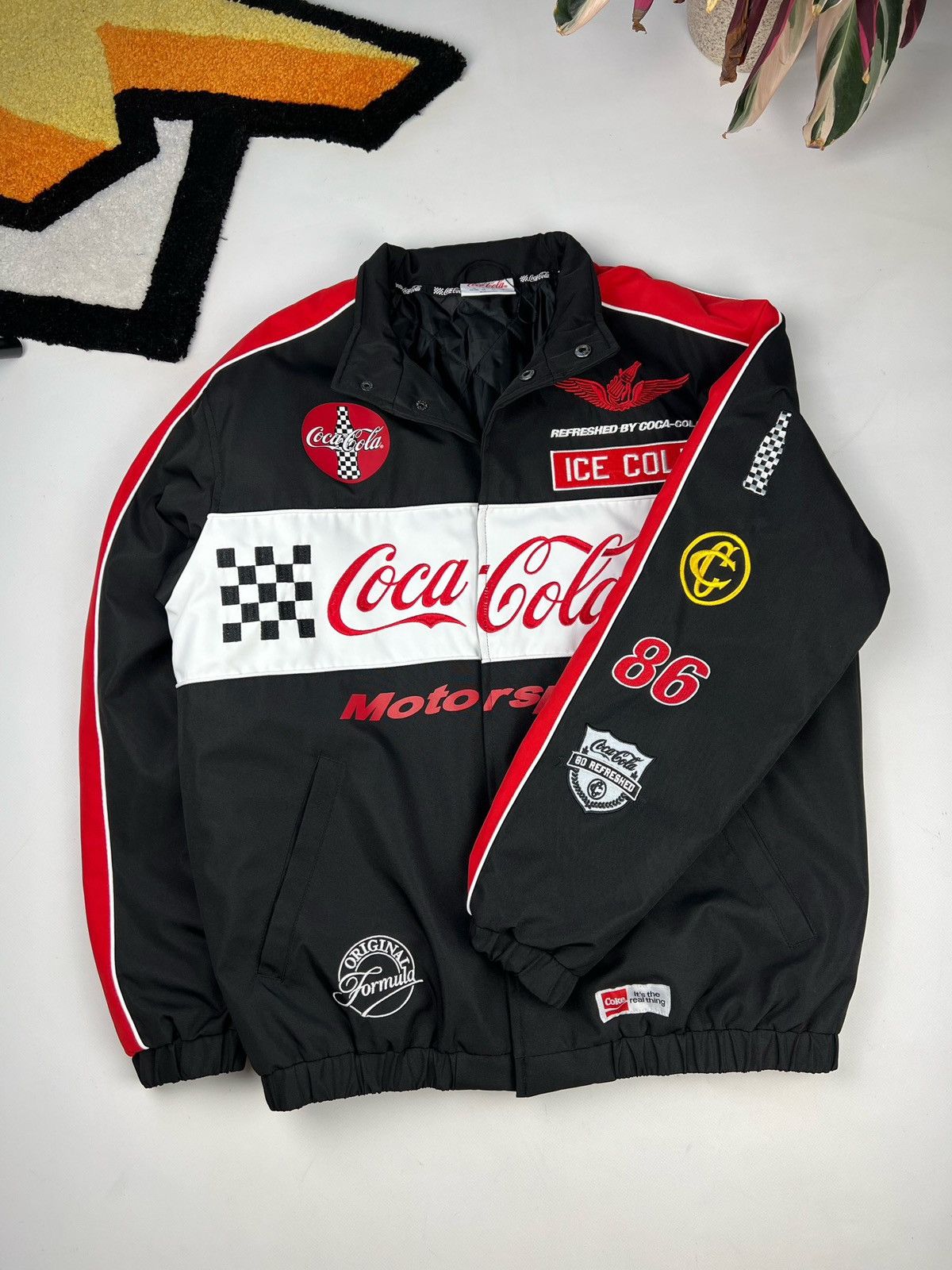 Vintage Vintage Coca Cola Racing Family Embroidered Jacket Coat | Grailed