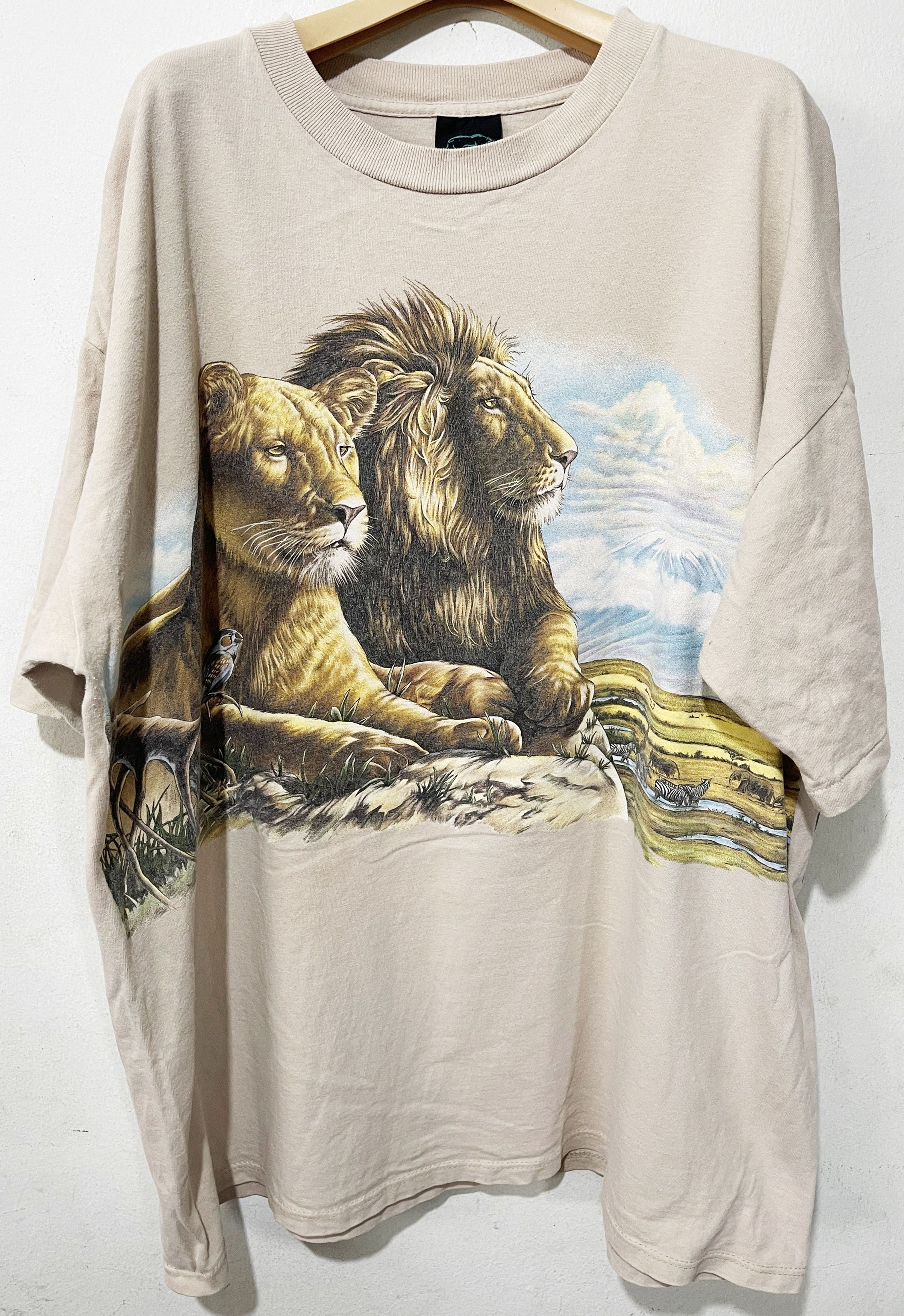 Vintage Vintage 90s Lion Shirt Size US XL / EU 56 / 4 - 1 Thumbnail