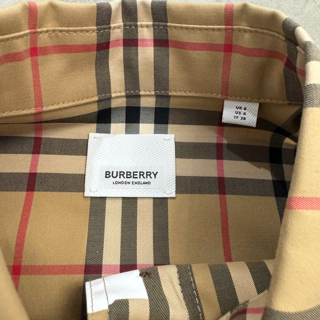 Burberry BURBERRY Love Print Vintage Check Cotton Shirt BEIGE Size XS / US 0-2 / IT 36-38 - 11 Thumbnail