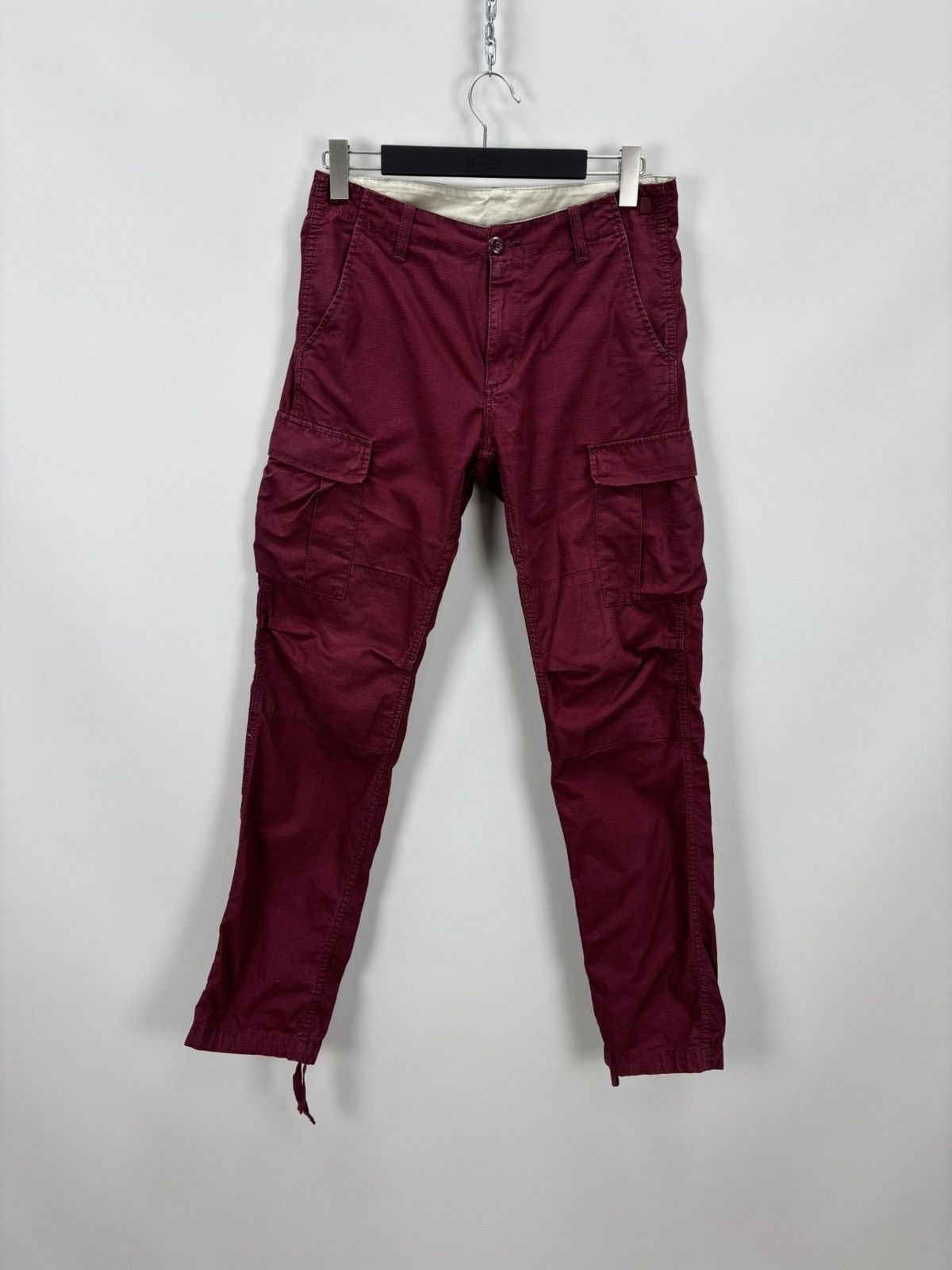 Carhartt Mens cargo pants Carhartt Size 32 Color Burgundy Size US 32 / EU 48 - 1 Thumbnail