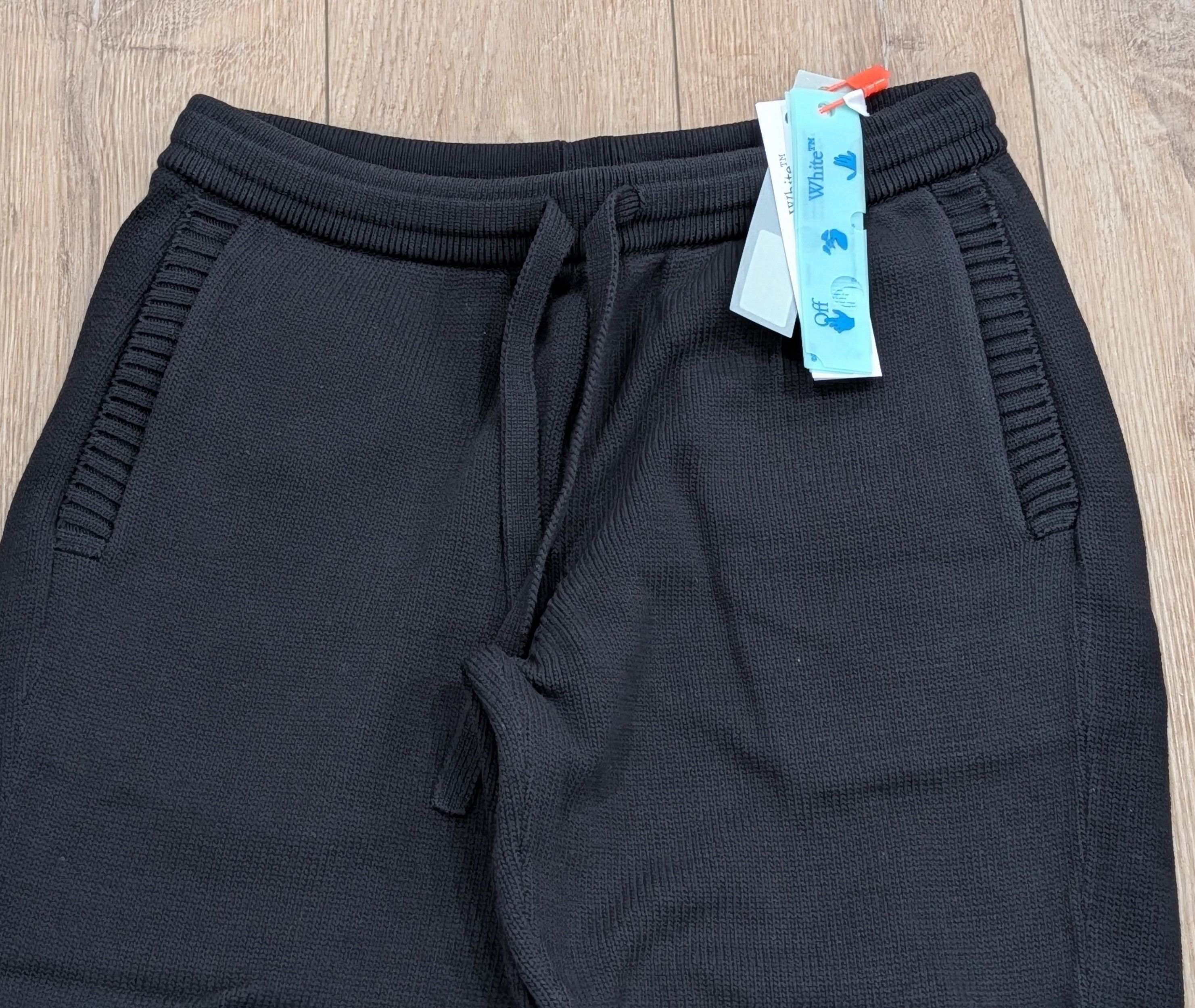 Off-White Off-White Diagonal Outline Knit Jogger Pants Black Small Size US 30 / EU 46 - 2 Thumbnail