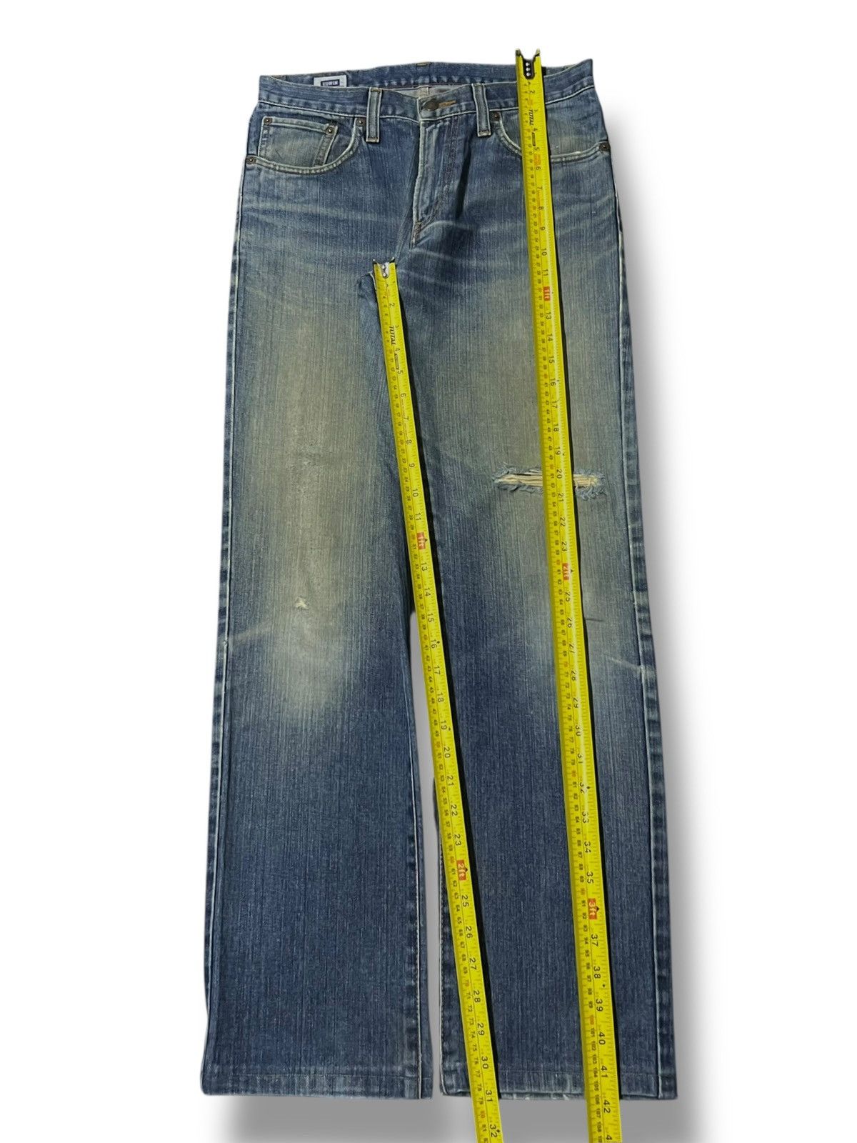Edwin Vintage Edwin 403 Japan - Faded Mud Wash Straight Leg Jeans Size US 31 - 16 Thumbnail