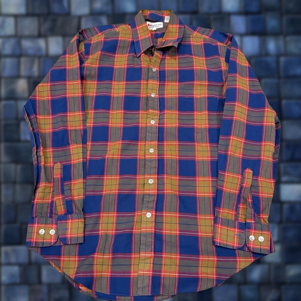 Vintage VINTAGE Bud Berma The Weekender Plaid Button-Up Shirt Large Regular Mens Plaid Sheer Breathable Cotton Blend Polyester Fall Size US L / EU 52-54 / 3 - 1 Thumbnail