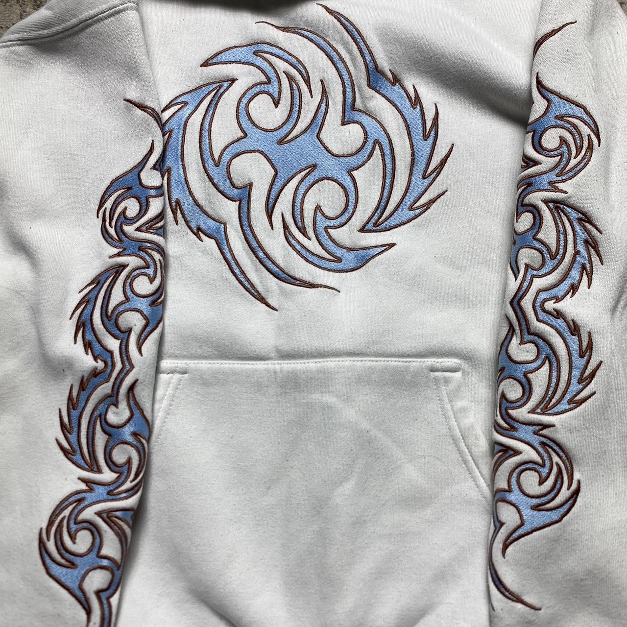 Japanese Brand 00s Embroidered Streetwear Hoodie White M Size US M / EU 48-50 / 2 - 3 Thumbnail
