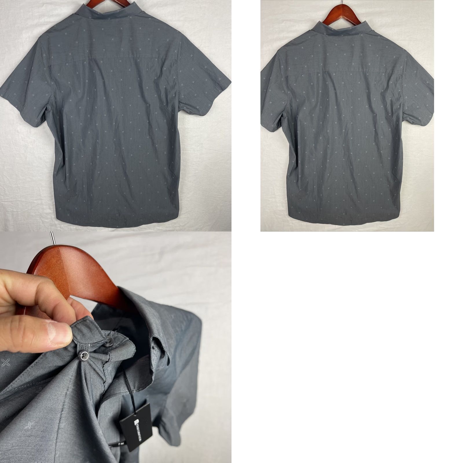 TravisMathew Travis Mathew Shirt Mens Large Black TM Stretch Button Up Short Sleeve Pocket Size US L / EU 52-54 / 3 - 9 Thumbnail