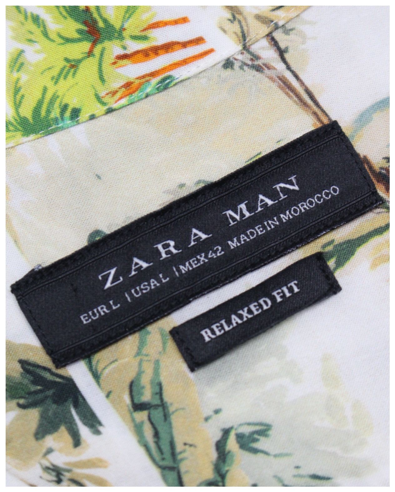 Zara ZARA MAN TROPICAL LANDSCAPE RELAXED SHIRT Size US L / EU 52-54 / 3 - 5 Thumbnail