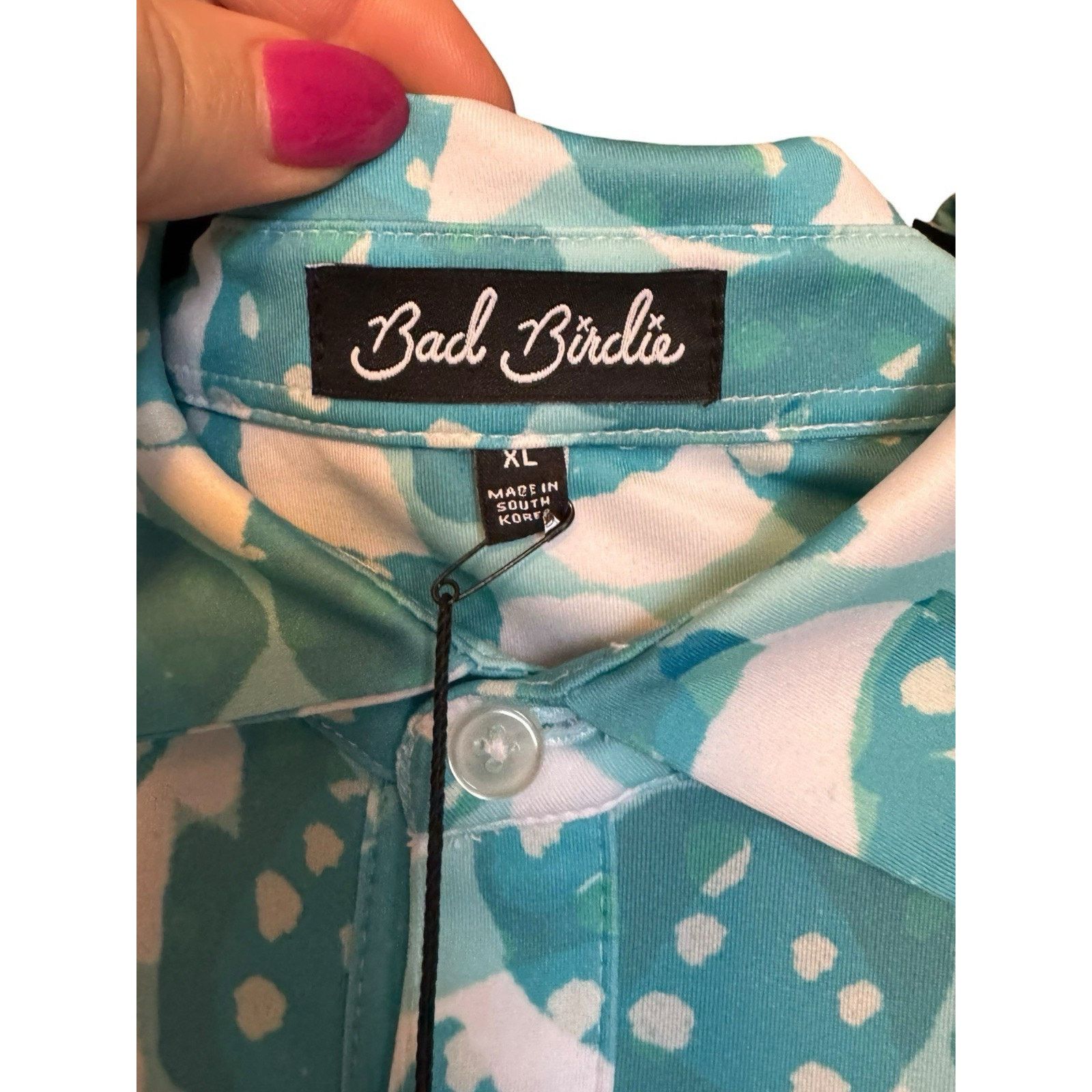 Bad Birdie Bad Birdie NEW Golf Polo Shirt Men's XL Bam Bam Teal Blue Size US XL / EU 56 / 4 - 8 Thumbnail