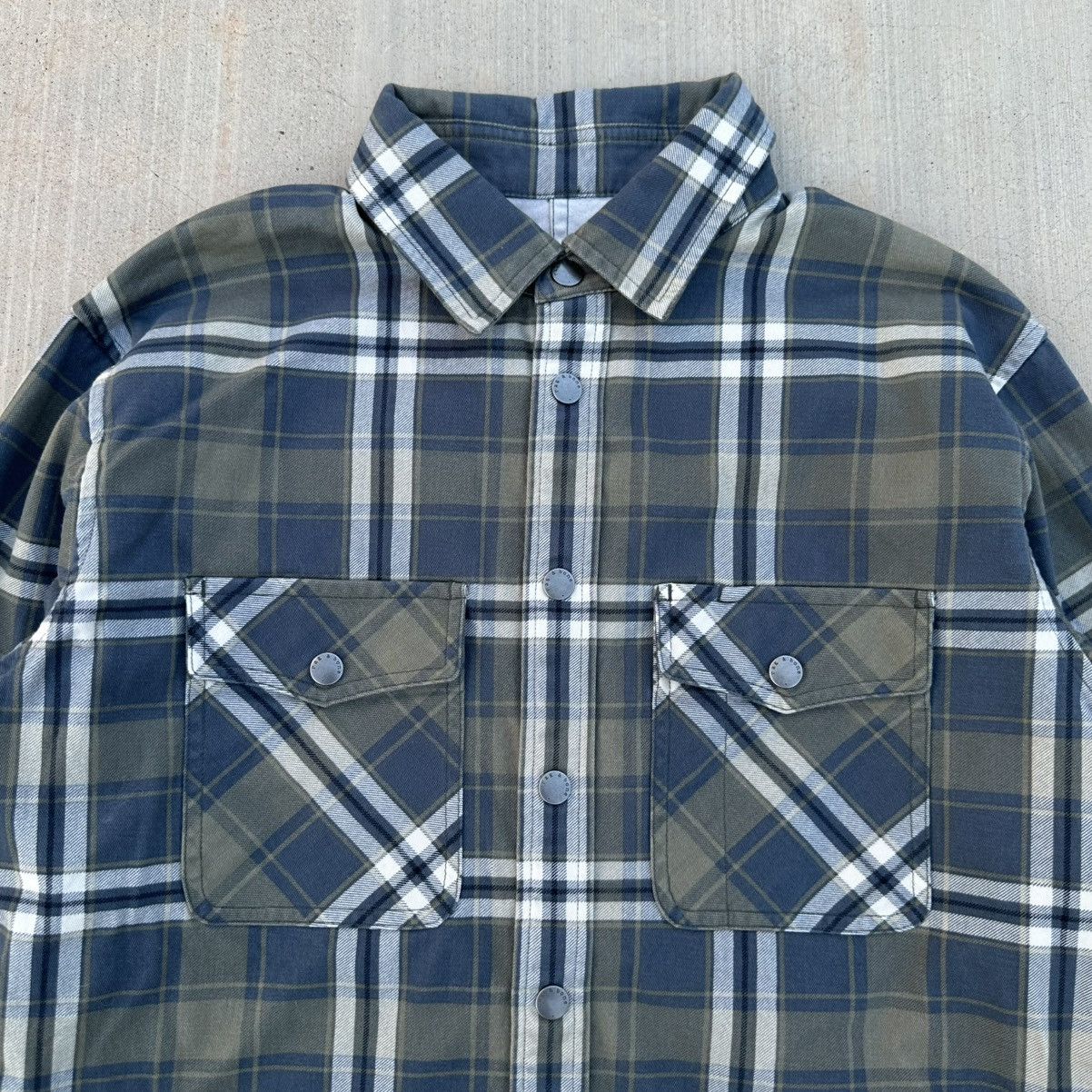 Rag & Bone Rag & Bone Engineered Plaid Snap Up Shirt Green/Blue Small Size US S / EU 44-46 / 1 - 5 Thumbnail