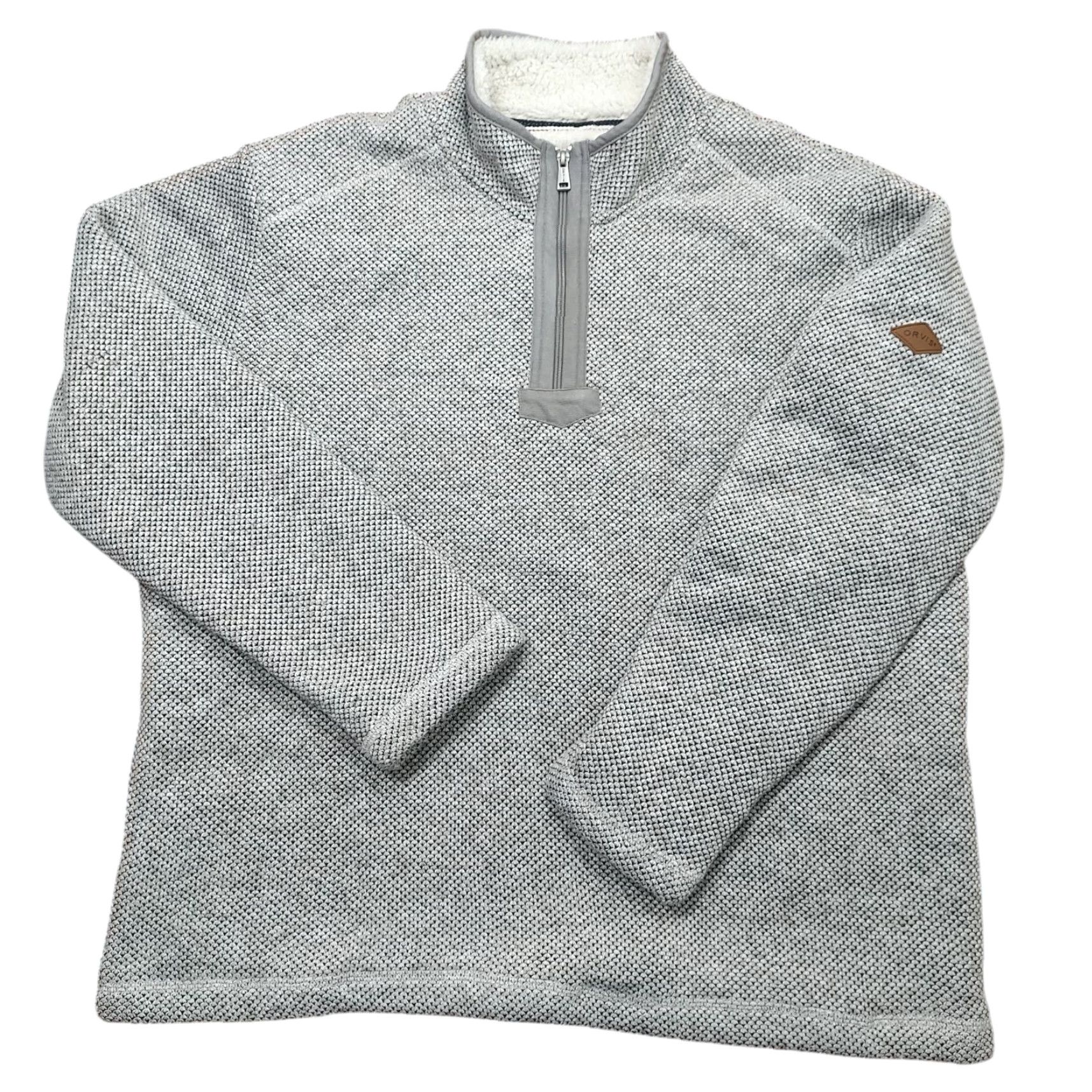 Orvis Orvis Mens Heather Gray Fleece Sherpa Lined 1/4 Zip Pullover Sweater XL Size US XL / EU 56 / 4 - 2 Thumbnail