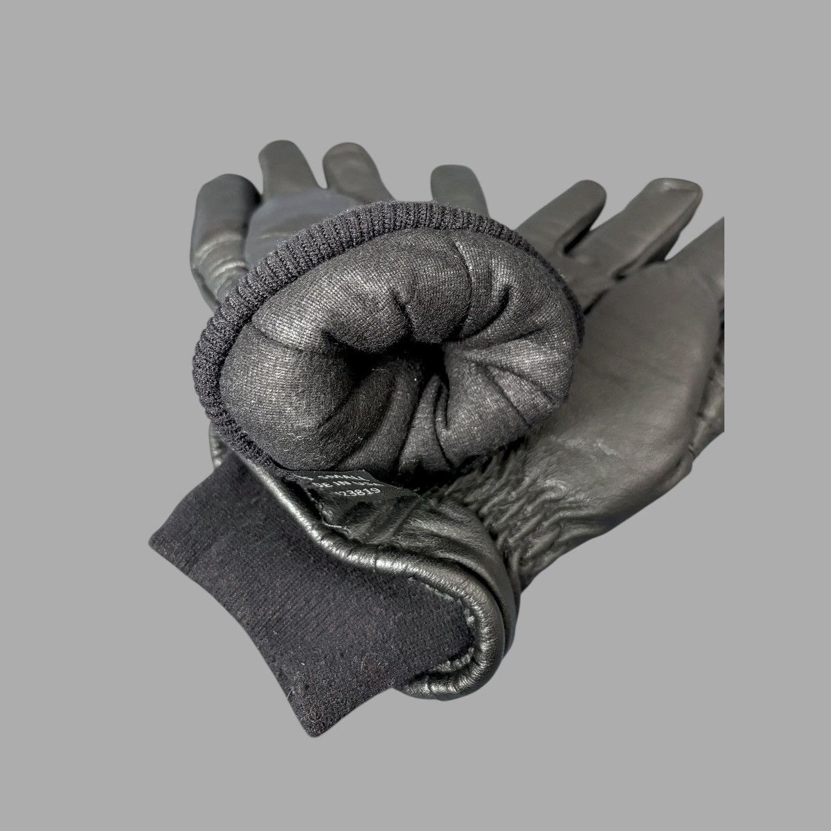 Other Unisex Black Warm Insulated Cuffed Leather Gloves Sz S Size ONE SIZE - 6 Thumbnail