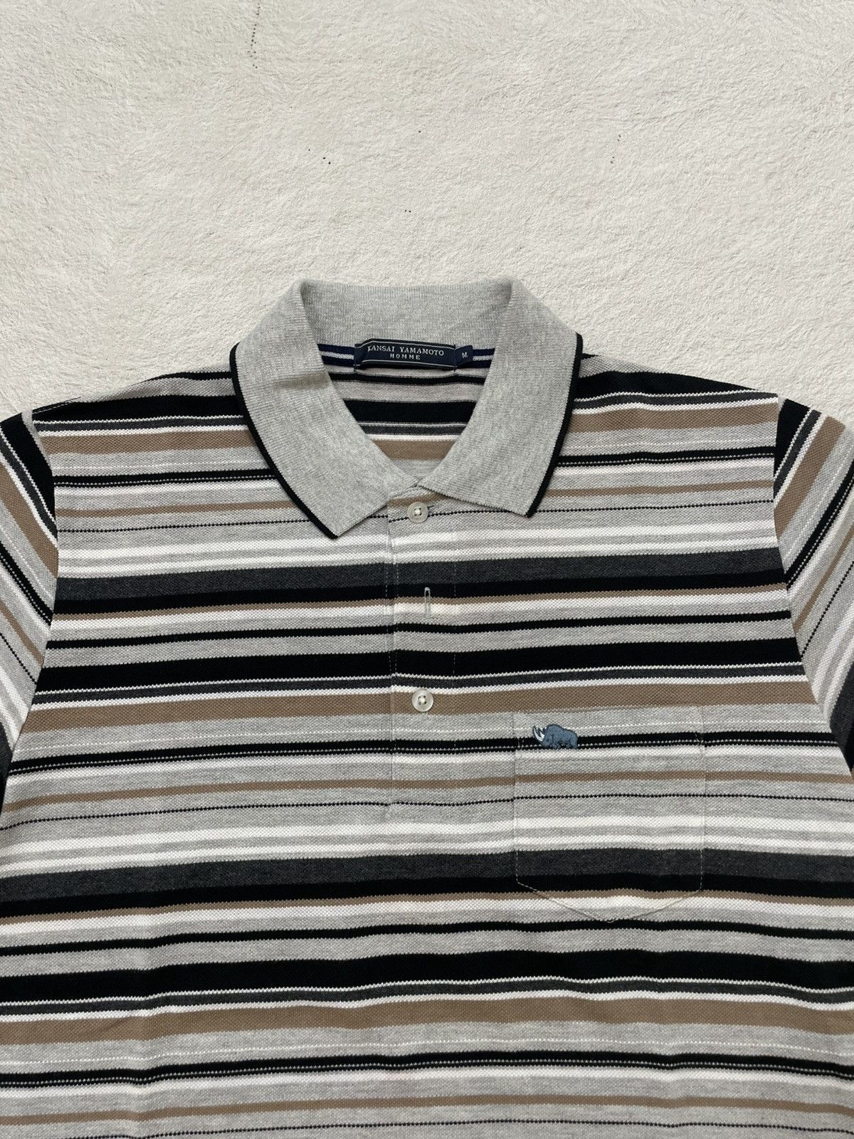 Issey Miyake 2000s Japanese Kansai Stripe Polo Shirt Y2K Ifsix Hysteric Size US M / EU 48-50 / 2 - 2 Thumbnail