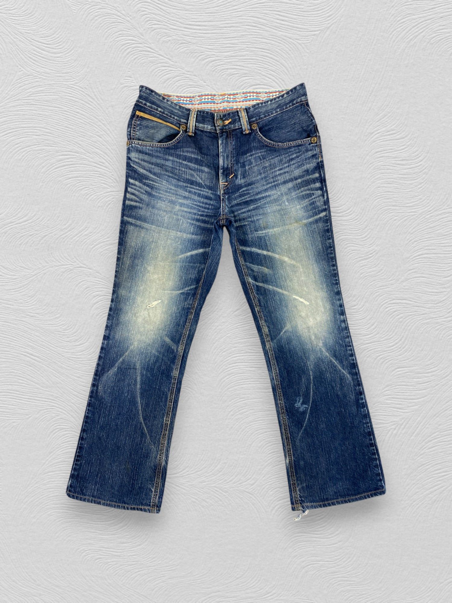 Distressed Vintage Edwin Flare Jeans 36x31.5 Denim- JN3569