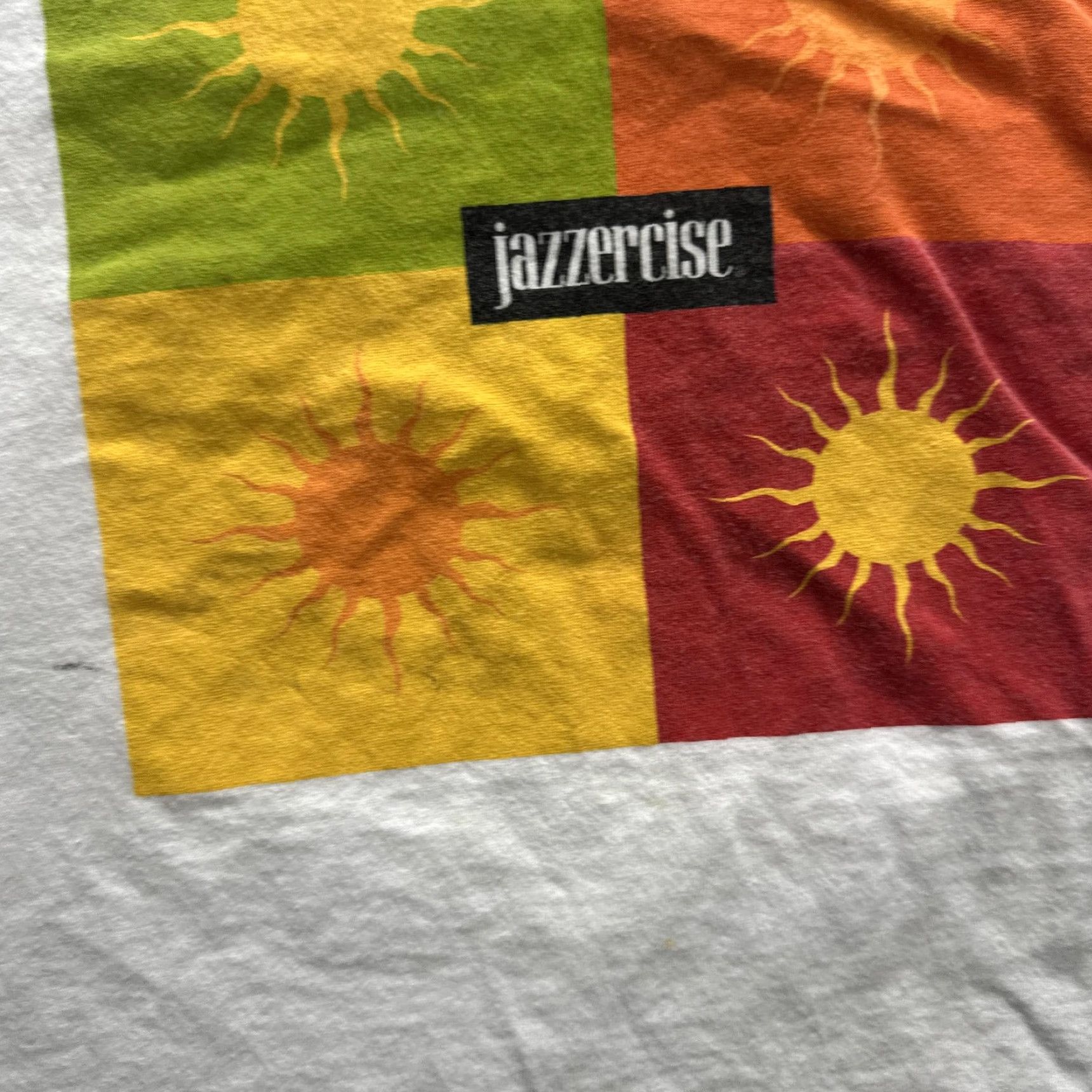 Delta VINTAGE Jazzercise Shirt Mens XL White Tank Top 90s Workout Graphic Fitness y2k Size US XL / EU 56 / 4 - 7 Thumbnail
