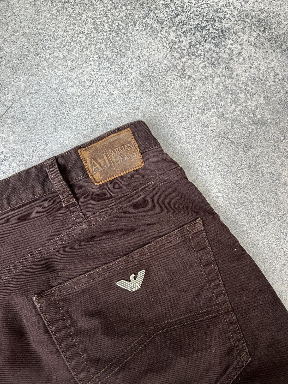 Armani × Vintage Vintage Armani Jeans Brown Streetwear Pants Size US 35 - 17 Thumbnail