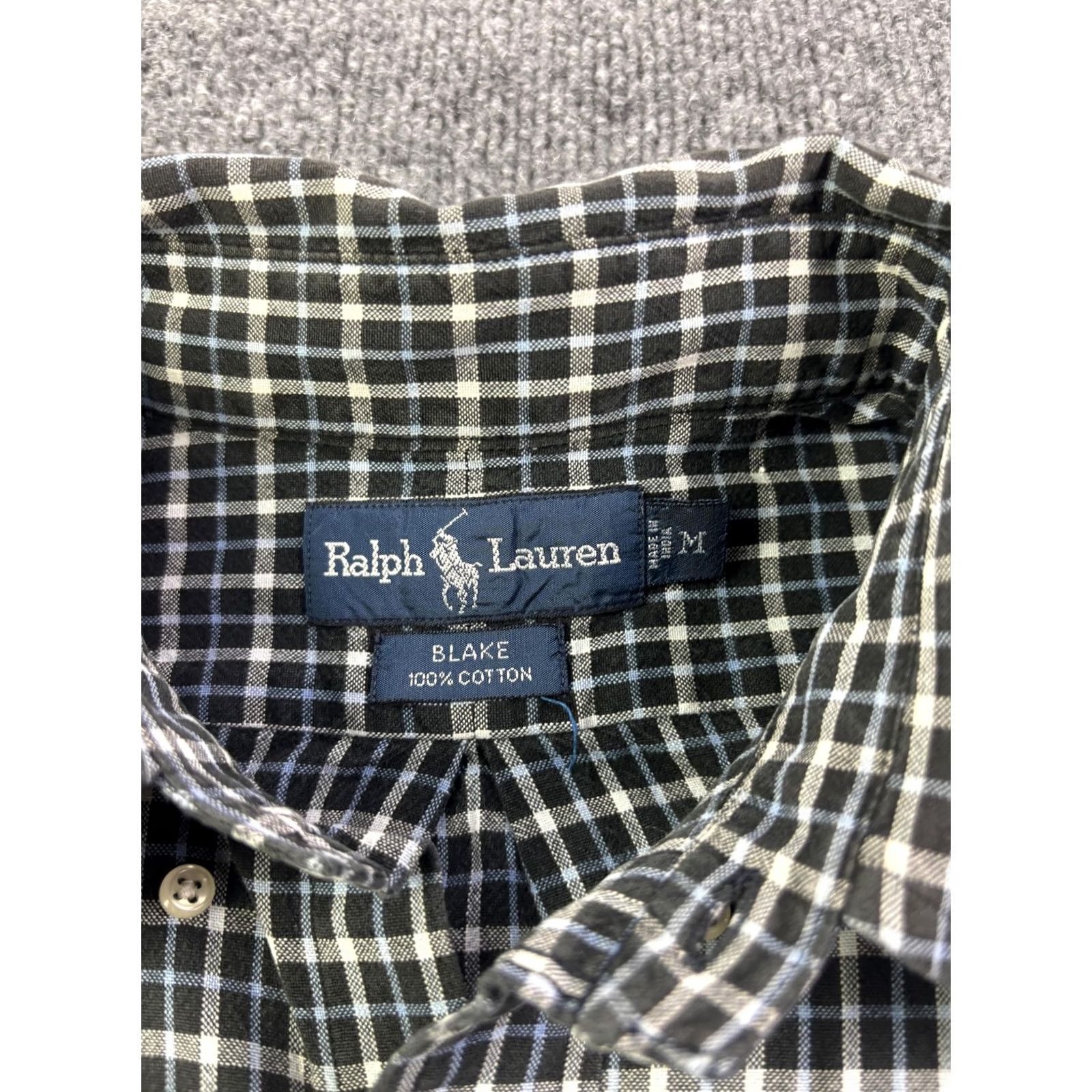 Ralph Lauren Ralph Lauren Shirt Mens M Blue Check Long Sleeve Button Front Blake Embroidered Polo Player Image Size US M / EU 48-50 / 2 - 2 Thumbnail