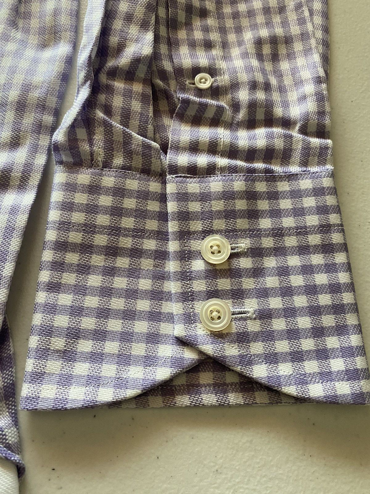 Tom Ford Tom Ford light lilac gingham check shirt 17 43e NEW Size US L / EU 52-54 / 3 - 10 Thumbnail