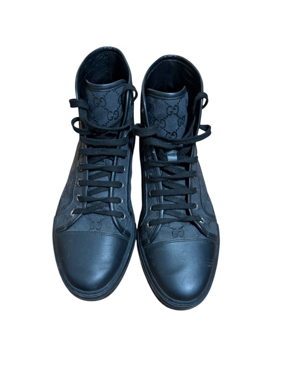 Gucci 🔥Gucci Monogram High Top Sneakers/Gucci Monogram Sneakers Size US 10.5 / EU 43-44 - 2 Thumbnail