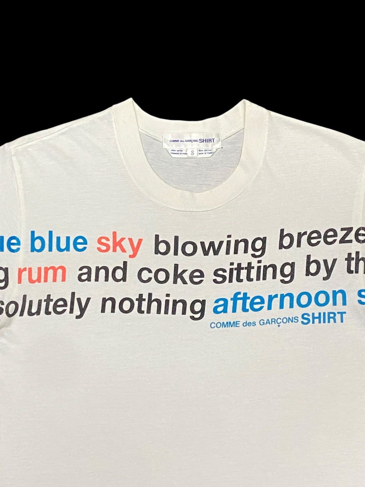 Comme des Garcons Comme Des Garcons S10218 Blue Sky Lettering Shirt Size US S / EU 44-46 / 1 - 4 Thumbnail