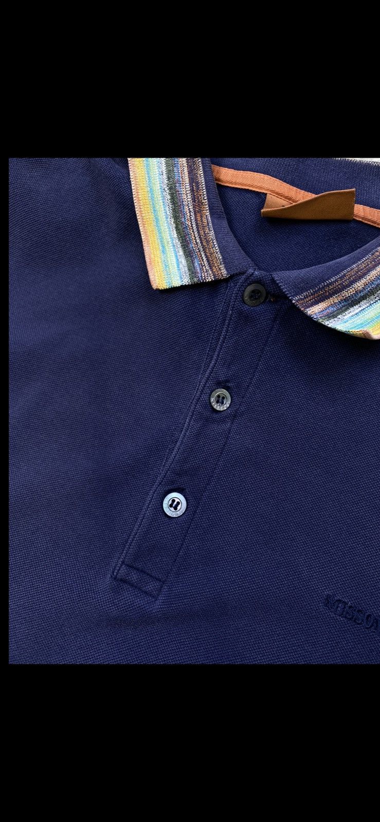 Missoni × Vintage Mens Vintage Missoni Multi Colour Polo T Shirt Tee Opium Y2K Size US M / EU 48-50 / 2 - 4 Thumbnail