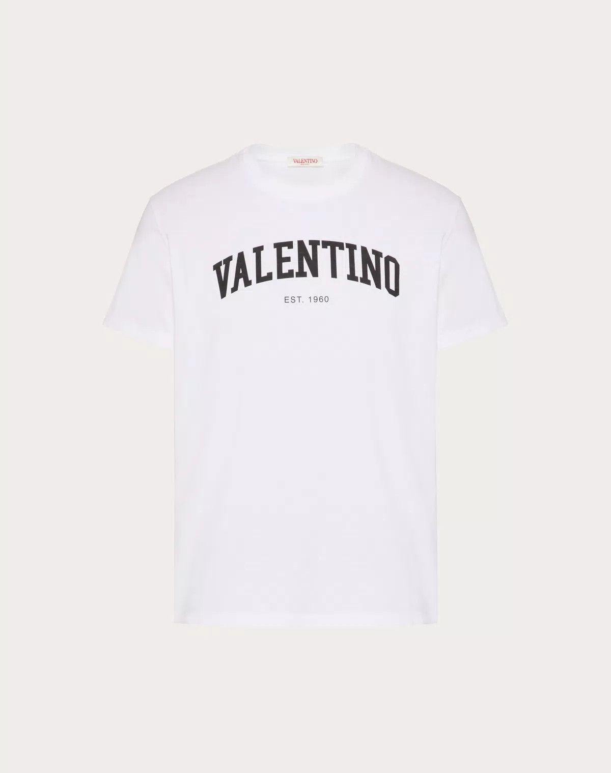 Valentino oc11z0725 Print Cotton T-Shirt in White Size US S / EU 44-46 / 1 - 1 Thumbnail
