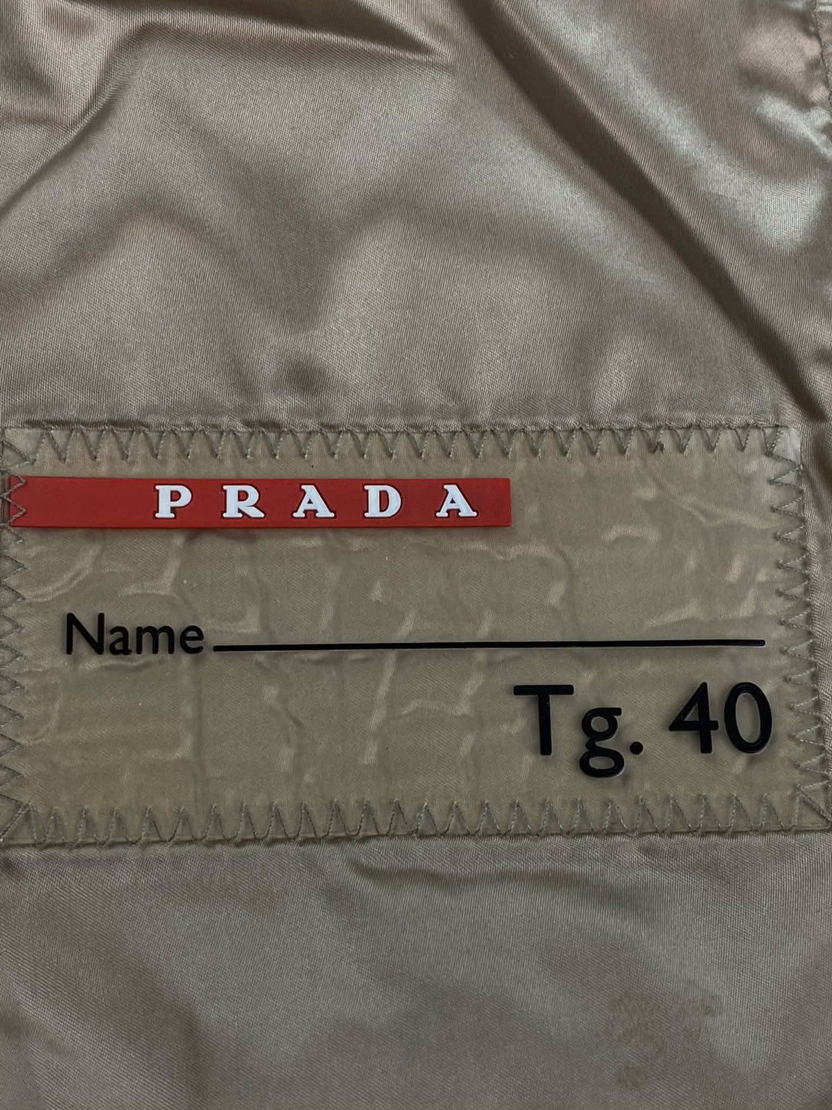 Prada Prada Sport Beige/Gold Nylon Jacket – IT40 Size S / US 4 / IT 40 - 2 Thumbnail