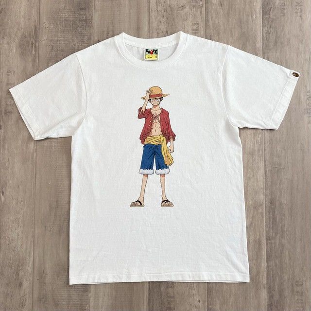 Bape × One Piece Bape x One Piece Baby Milo Luffy Wanted Tee | Grailed