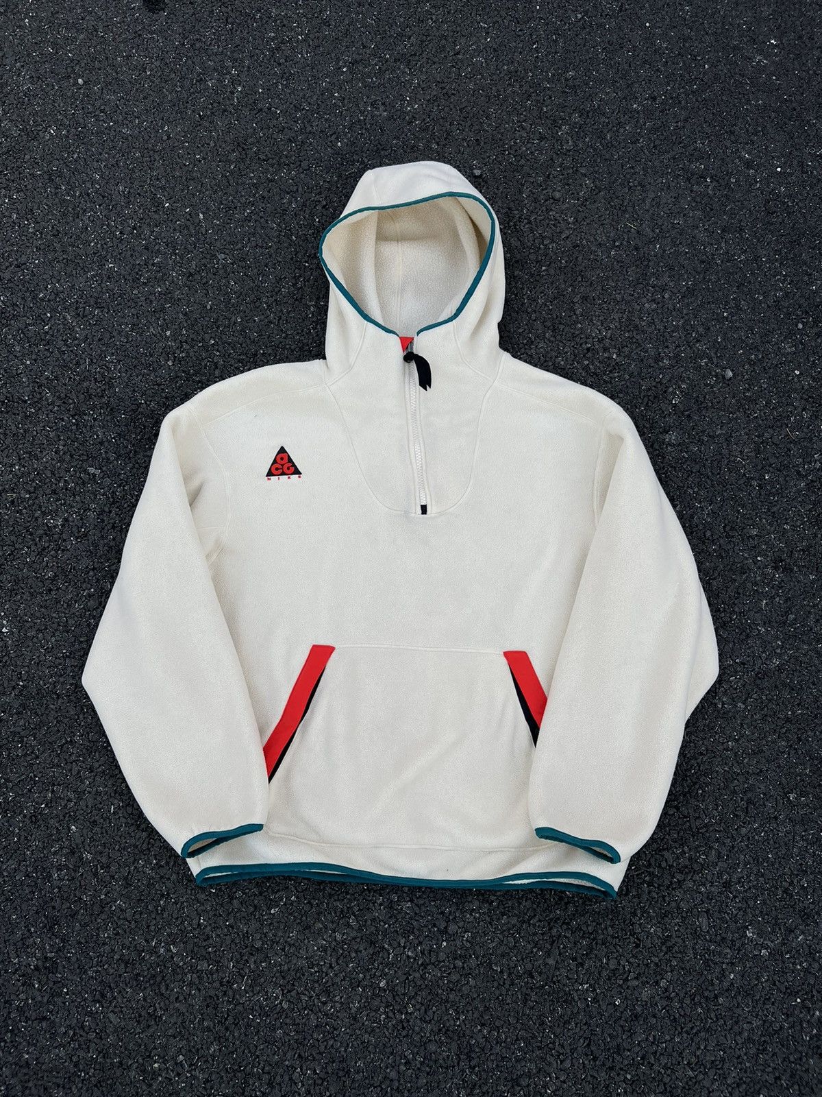 Nike acg sherpa fleece hoodie cream cheap