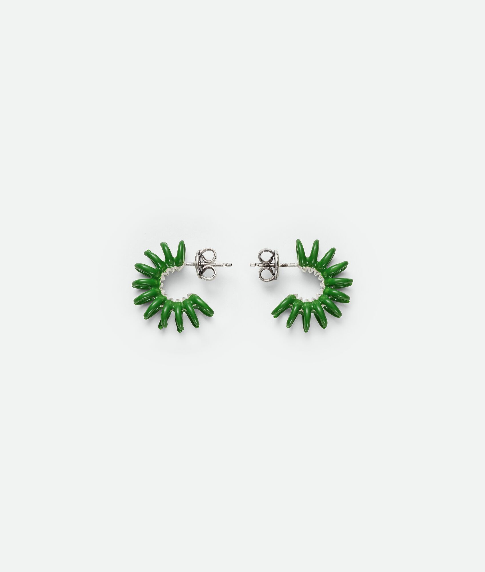 Bottega Veneta o1n1vont1124 Size: OS / Spine Hoop Earrings in Parakeet Size ONE SIZE - 1 Thumbnail
