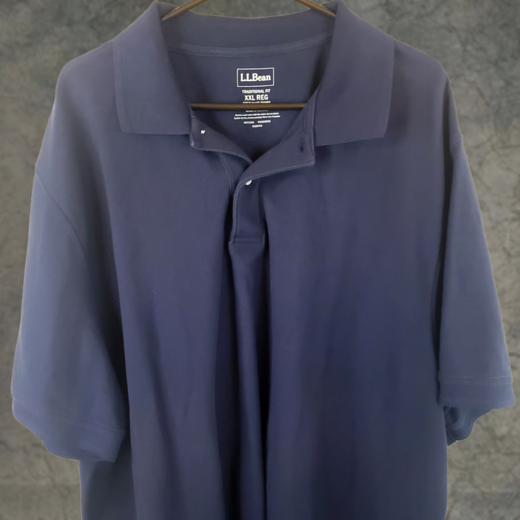 Vintage LL Bean Mens Polo Shirt Short Sleeve XXL Navy Blue 100% Cotton Heavy 300454 Size US XXL / EU 58 / 5 - 1 Thumbnail