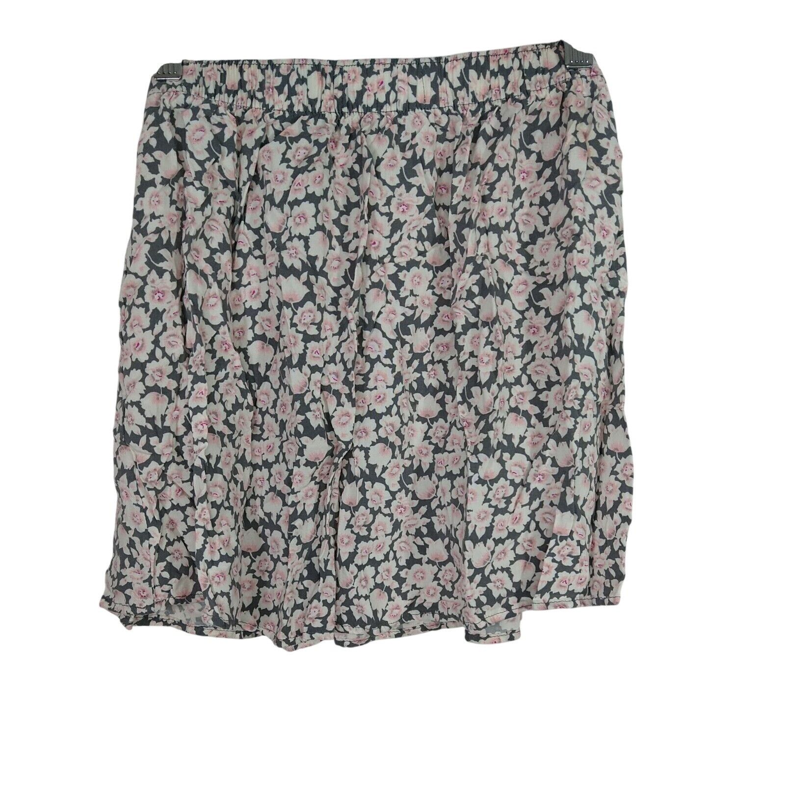 Hollister Hollister Mini Skirt Pull-on Women Size XS Grey Pink Floral Size 26" / US 2 / IT 38 - 3 Thumbnail