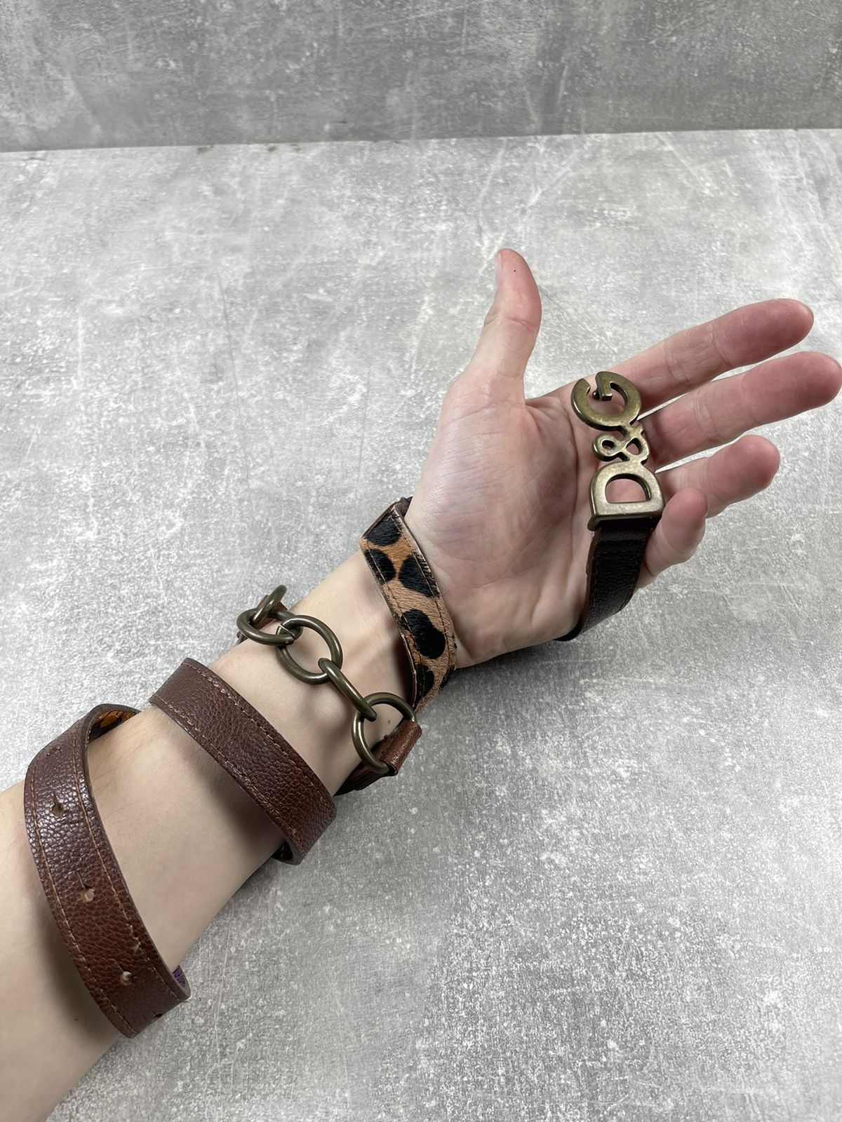 Dolce & Gabbana × Vintage Dolce&Gabbana Leather Jungle Celebrity DsG Logo Belt Size ONE SIZE - 2 Thumbnail