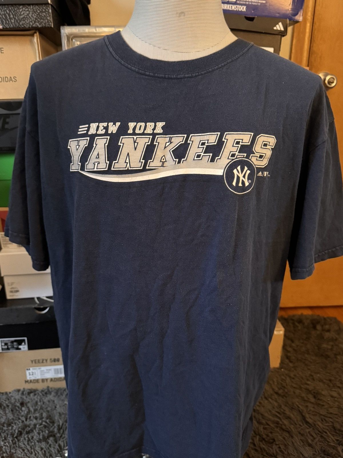 New York Yankees Thrifted Vintage Adidas New York Yankees Tee Size US L / EU 52-54 / 3 - 1 Thumbnail