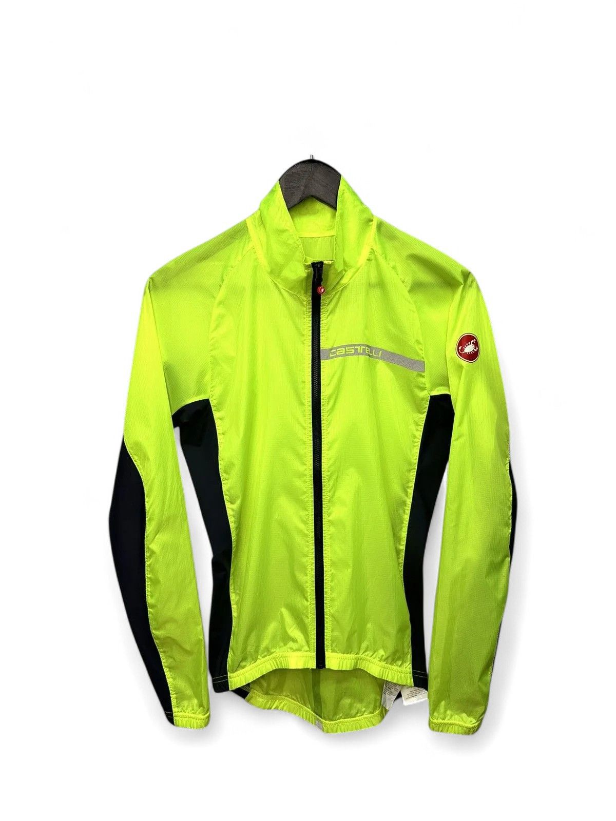 Castelli Neon Green Cycling Tech Jacket Windbreaker Roadwear